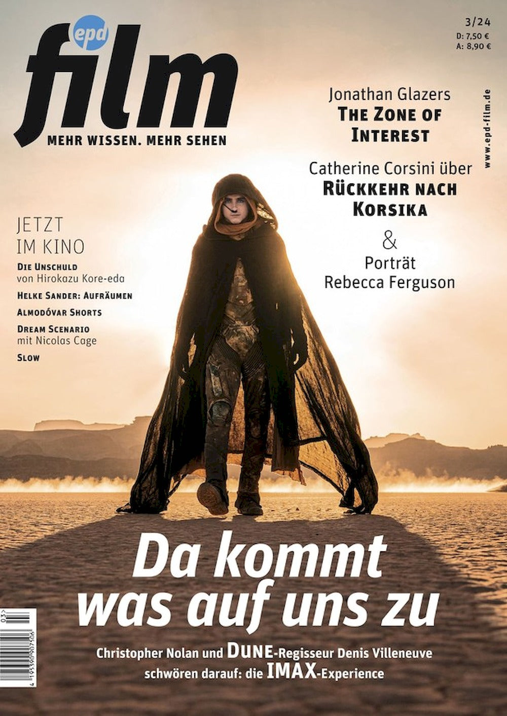 EPD Film Magazin Deutschland 2024-03 Timothee Chalamet Jonathan Glazer