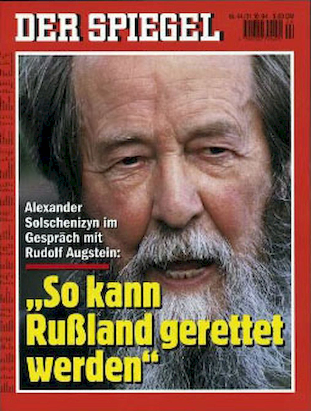 Der Spiegel Magazin Deutschland 1994-44 Alexander Issajewitsch Solschenizyn