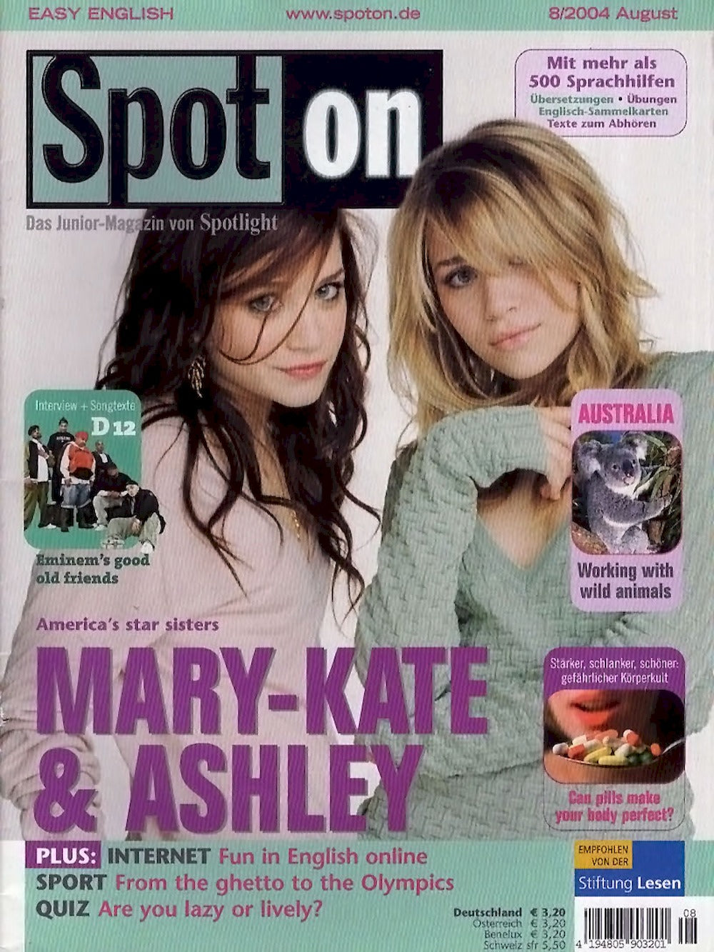 Spot On Magazin Deutschland 2004-08 Mary-Kate Ashley Olsen