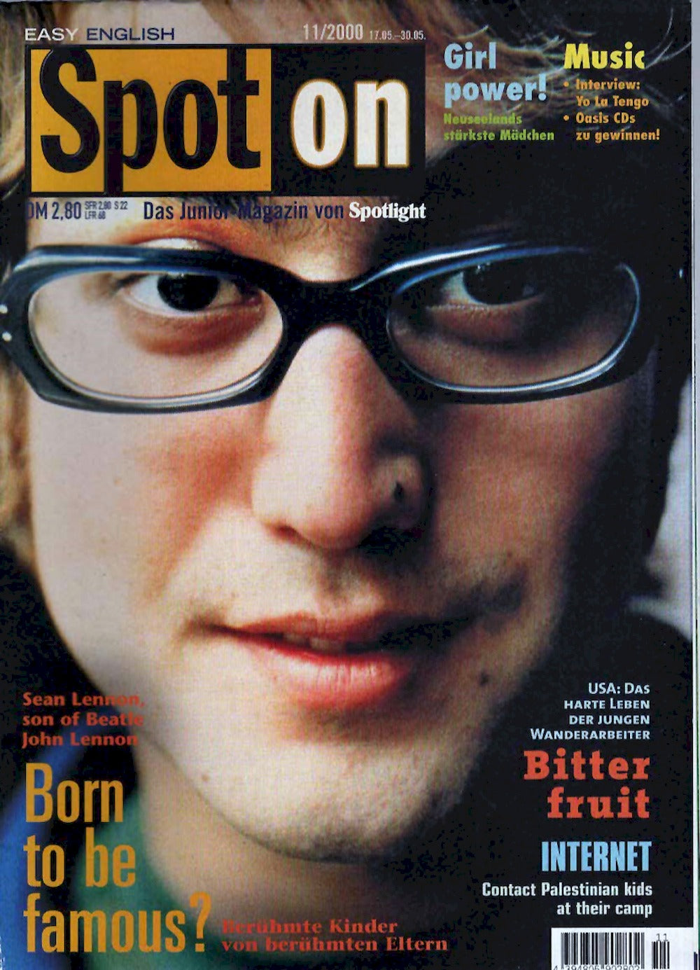 Spot On Magazin Deutschland 2000-11 Sean Lennon
