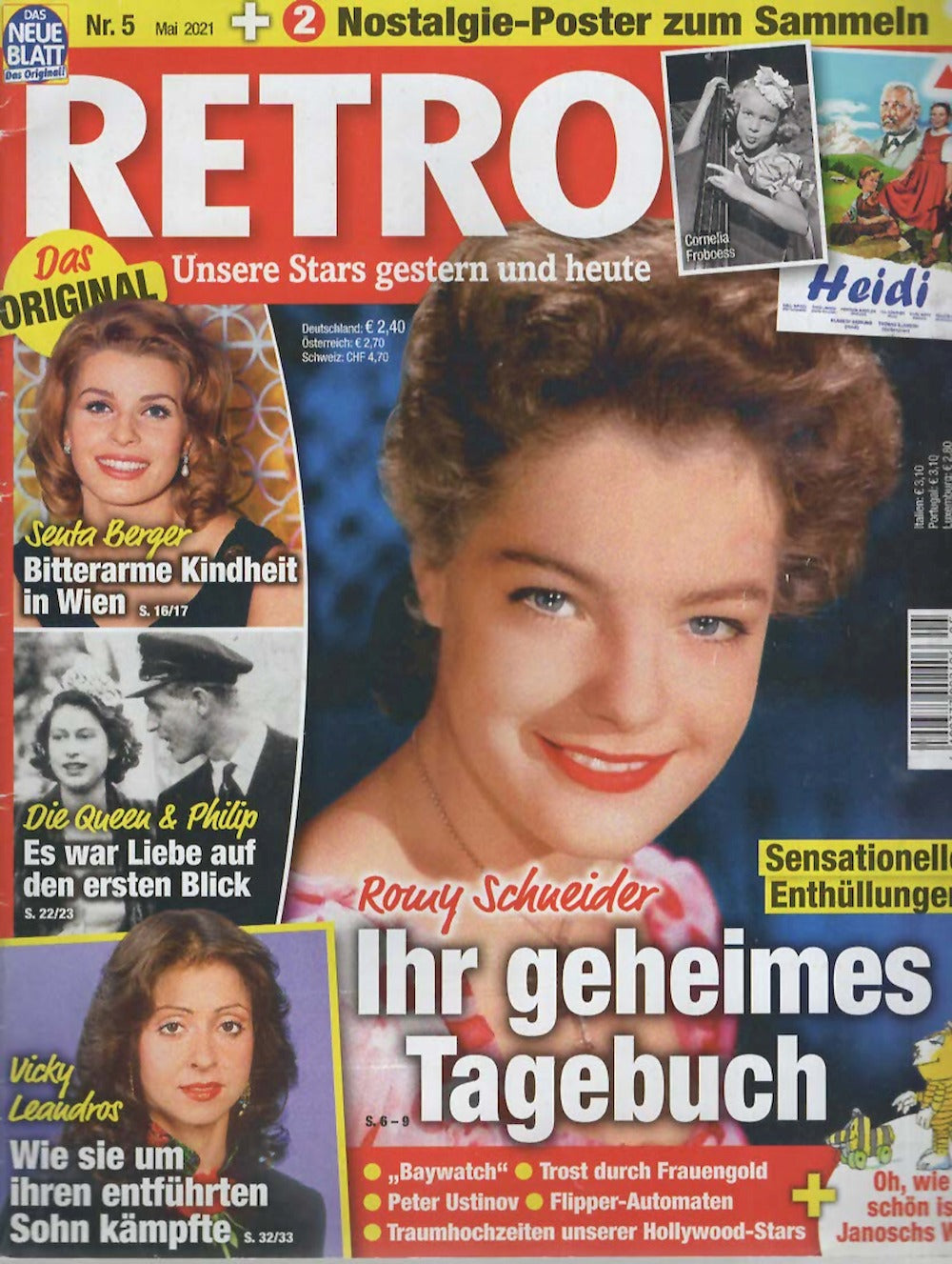 Retro Magazin Deutschland 2021-05 Romy Schneider Senta Berger Vicky Leandros Queen