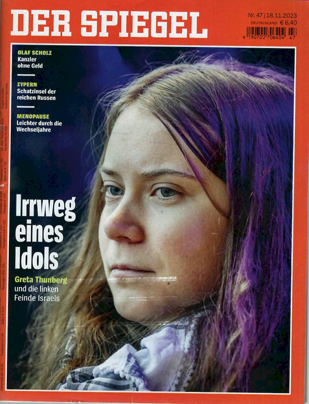 Der Spiegel Magazin Deutschland 2023-47 Greta Thunberg Israel