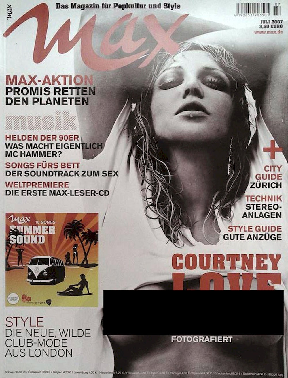 Max Magazin Deutschland 2007-07 Courtney Love