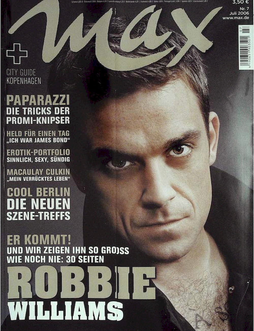 Max Magazin Deutschland 2006-07 Robbie Williams