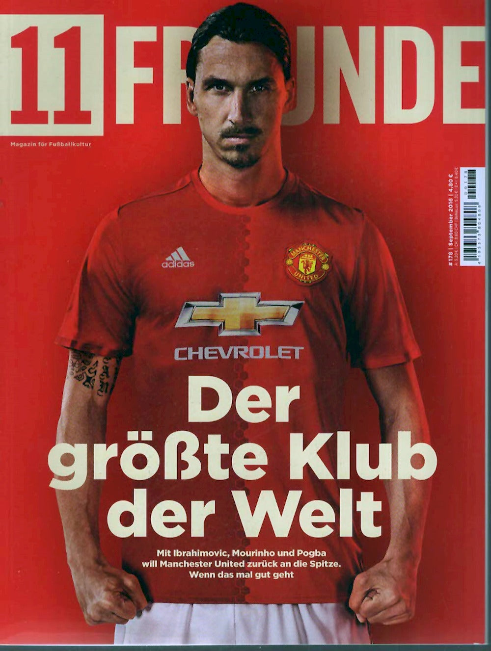 11 Freunde Magazin Deutschland 2016 #178 Zlatan Ibrahimovic Mitchell Weiser