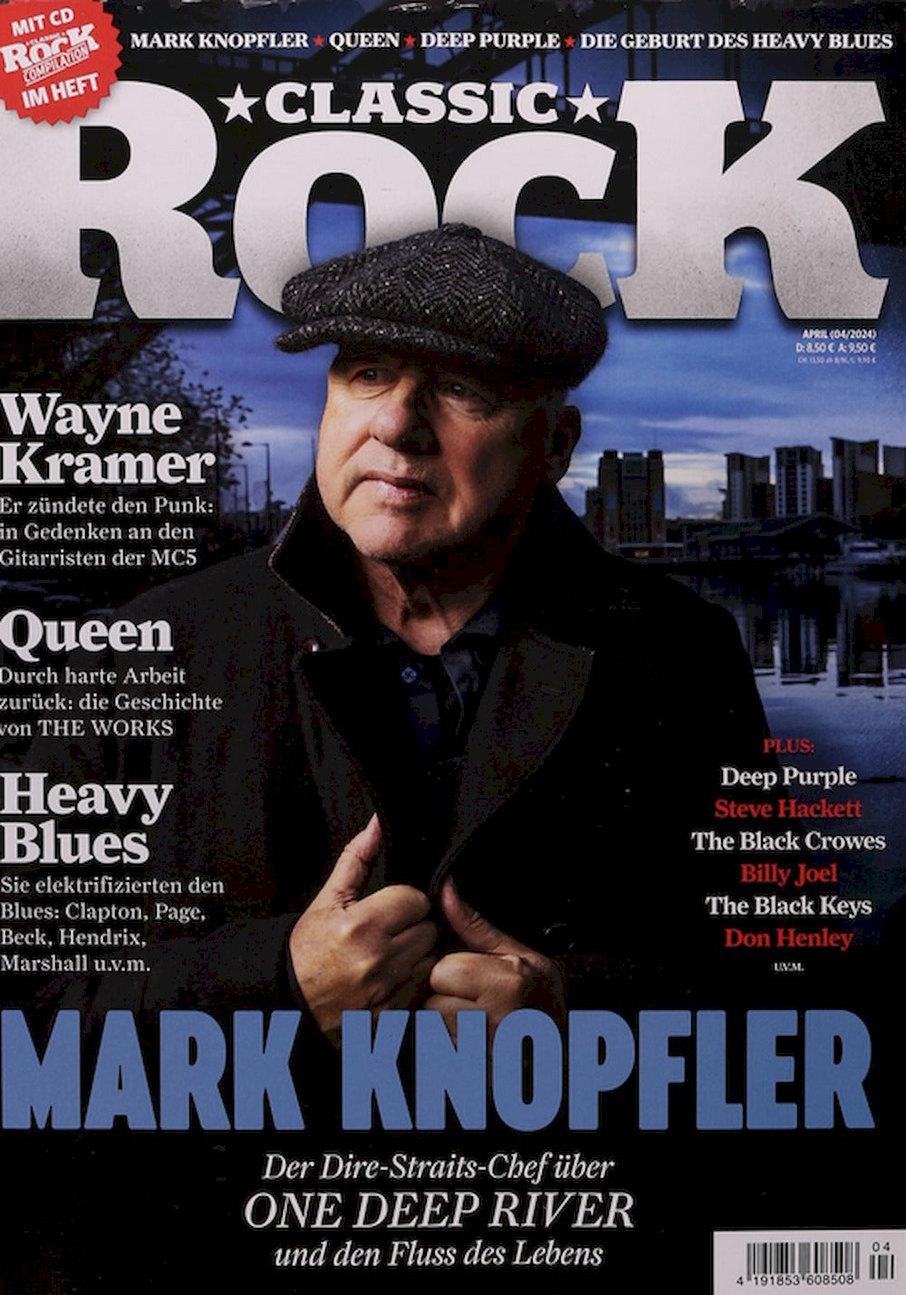 Classic Rock Magazin Deutschland 2024-04 Mark Knopfler Wayne Kramer Queen Deep Purple #128