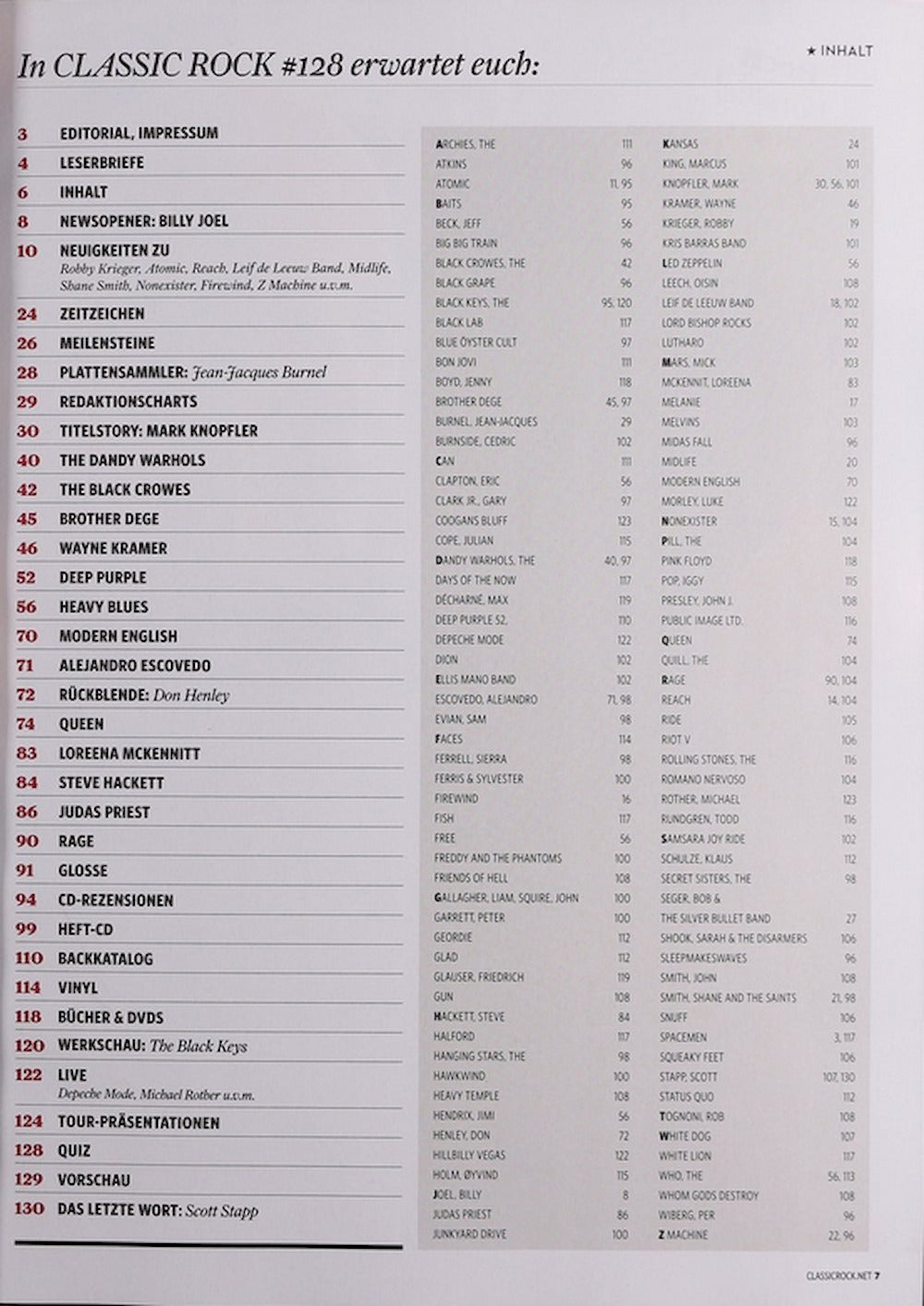 Classic Rock Magazin Deutschland 2024-04 Mark Knopfler Wayne Kramer Queen Deep Purple #128