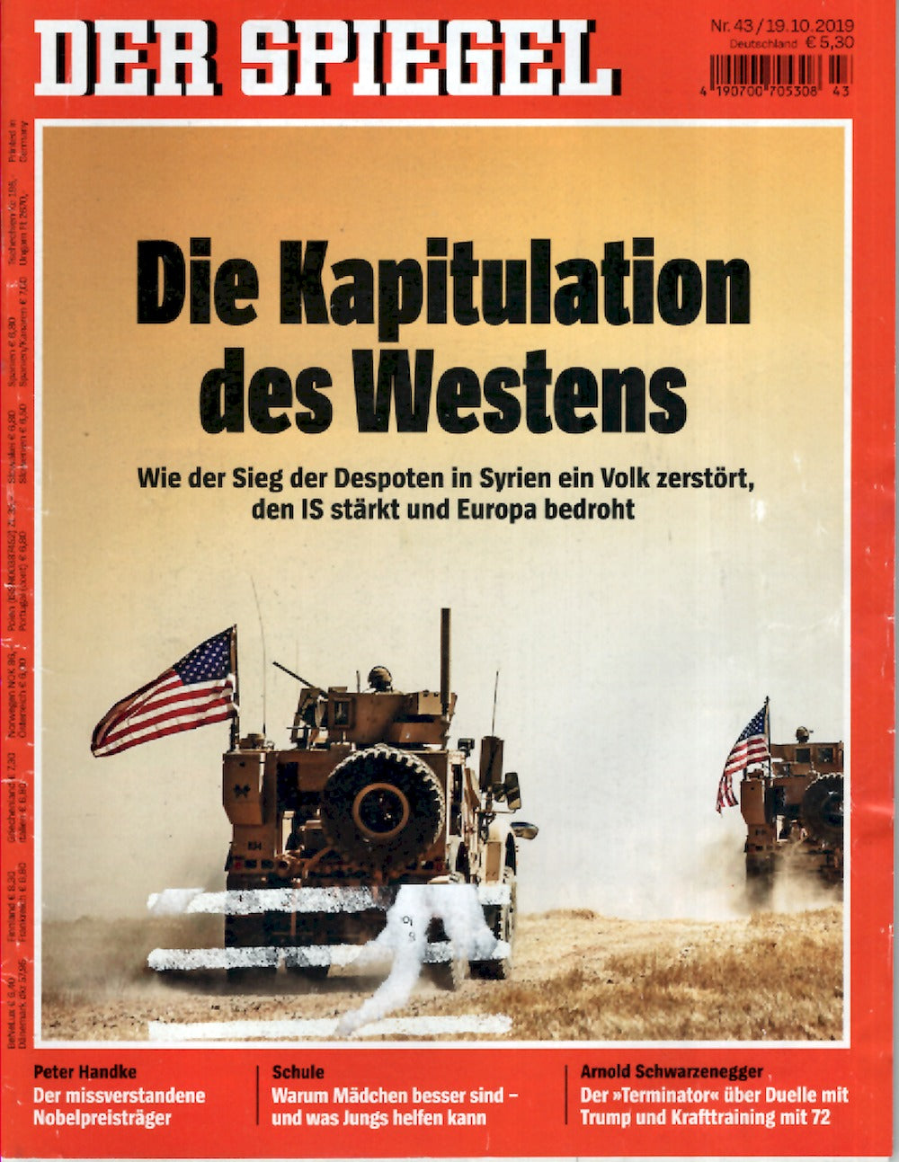 Der Spiegel Magazin Deutschland 2019-43 Arnold Schwarzenegger