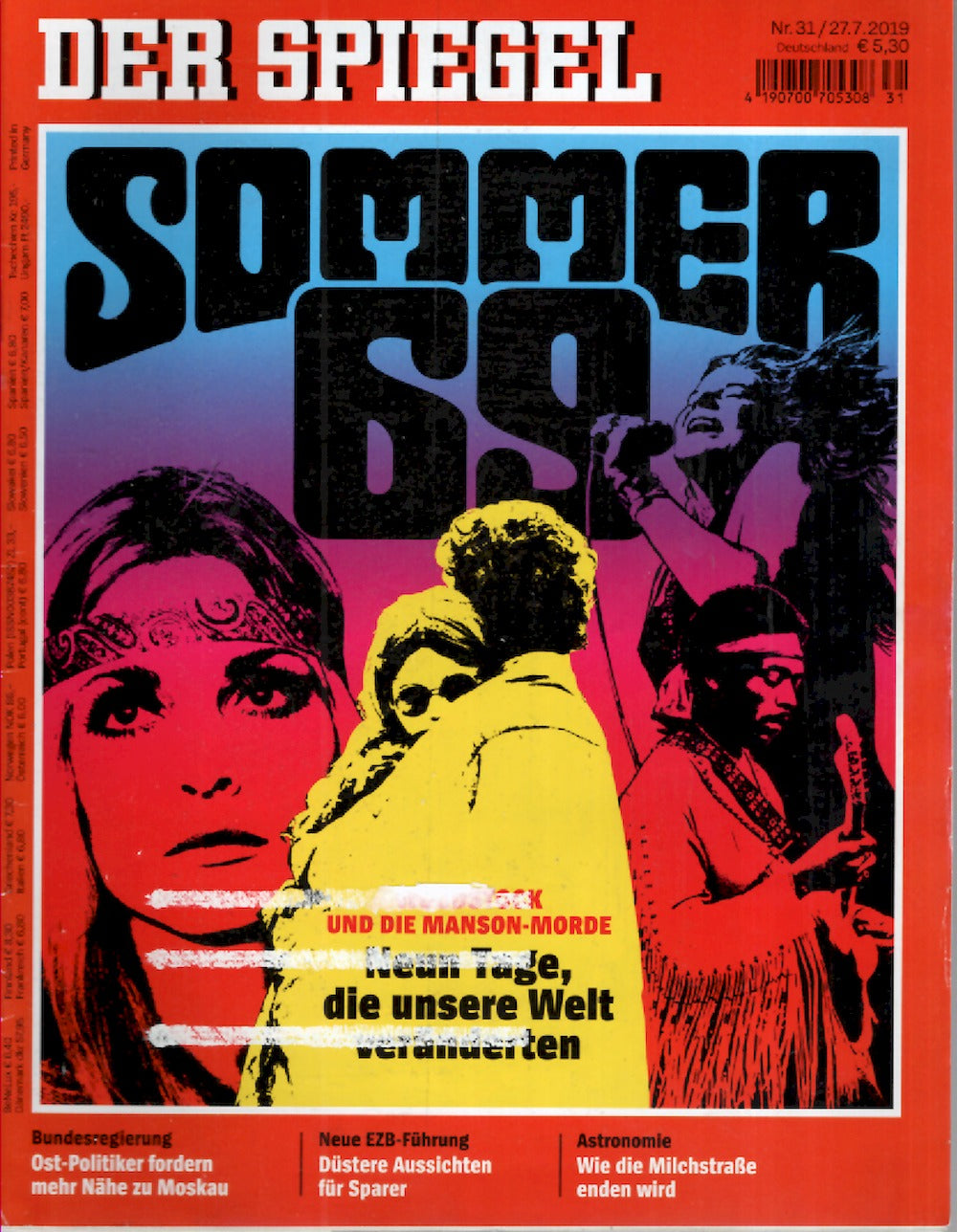 Der Spiegel Magazin Deutschland 2019-31 Bobbi Ercoline Nick Ercoline Jimi Hendrix Janis Joplin