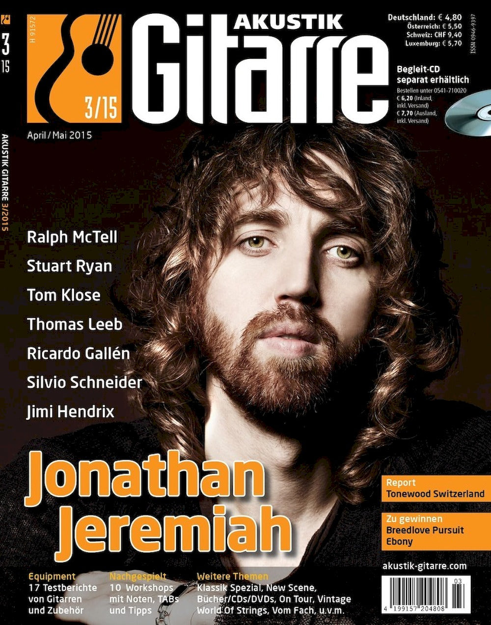 Akustik Gitarre Magazin Deutschland 2015-03 Jonathan Jeremiah Ralph McTell Stuart Ryan Tom Klose Thomas Leeb