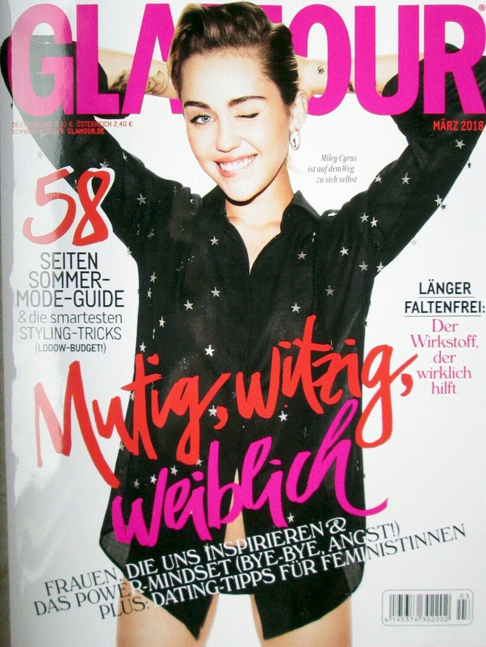 Glamour Magazin Deutschland 2018-03 Miley Cyrus