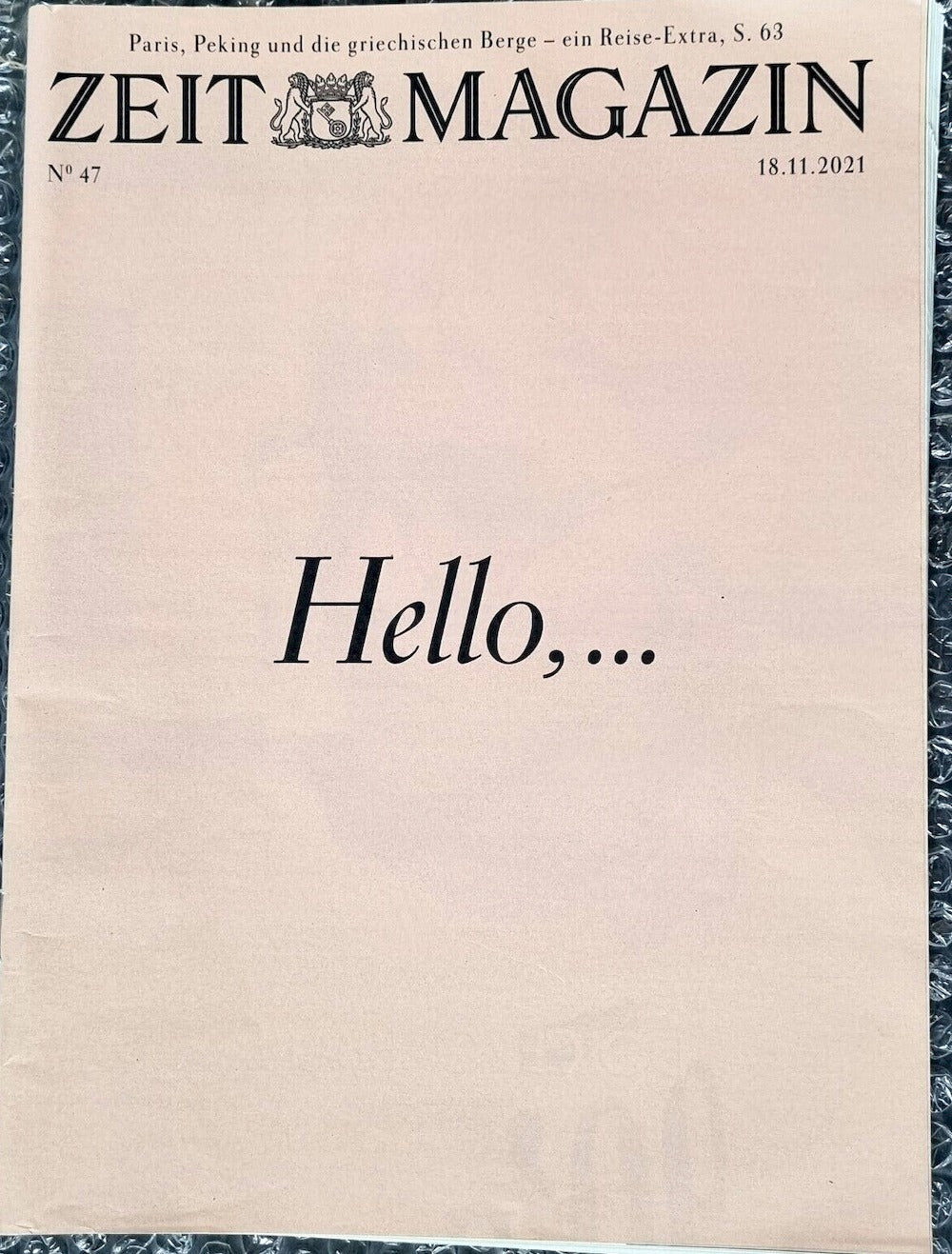 Zeit Magazin Deutschland 2021-47 Adele