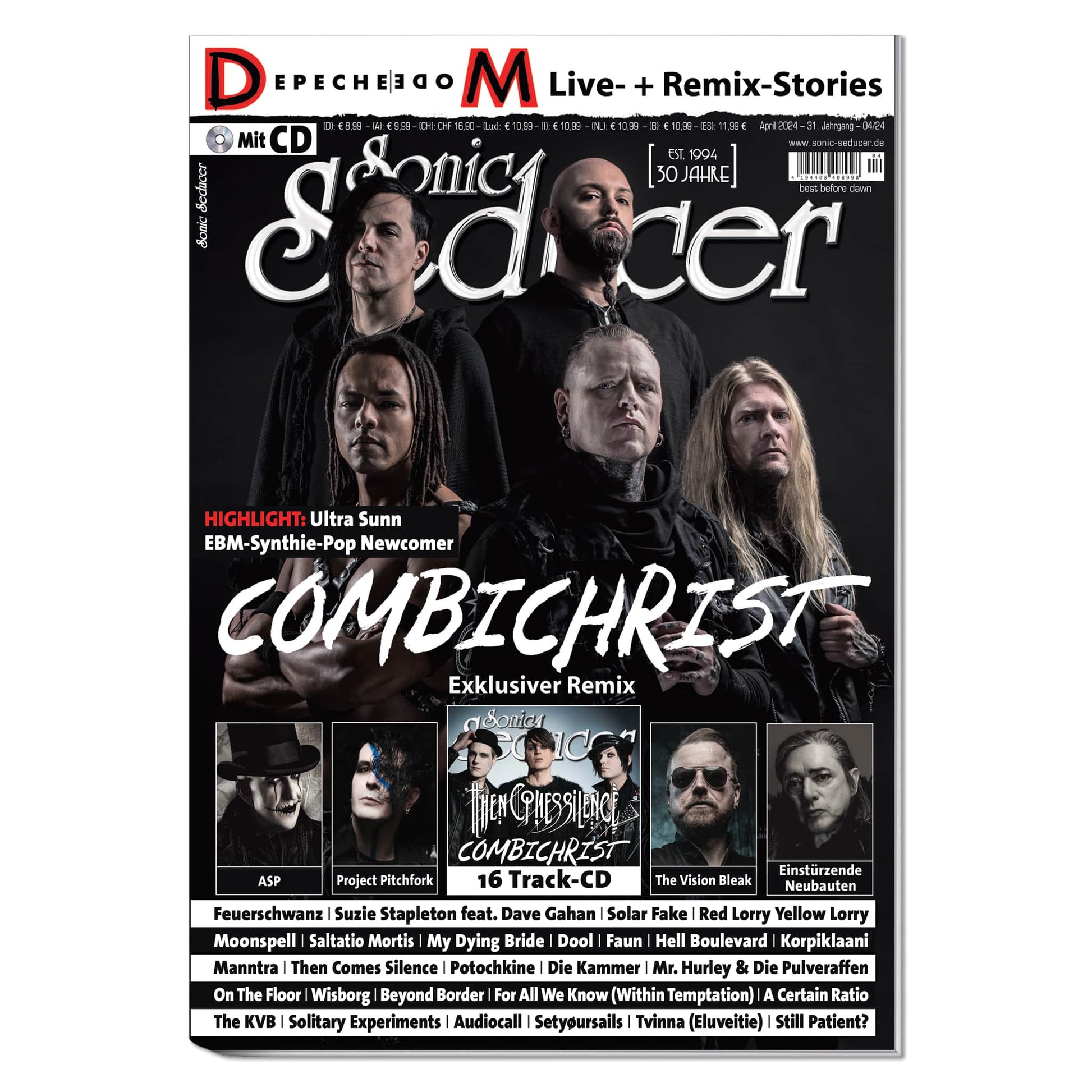 Sonic Seducer Magazin Deutschland 2024-04 Combichrist ASP Pitchfork Vision Bleak Einstürzende Neubauten