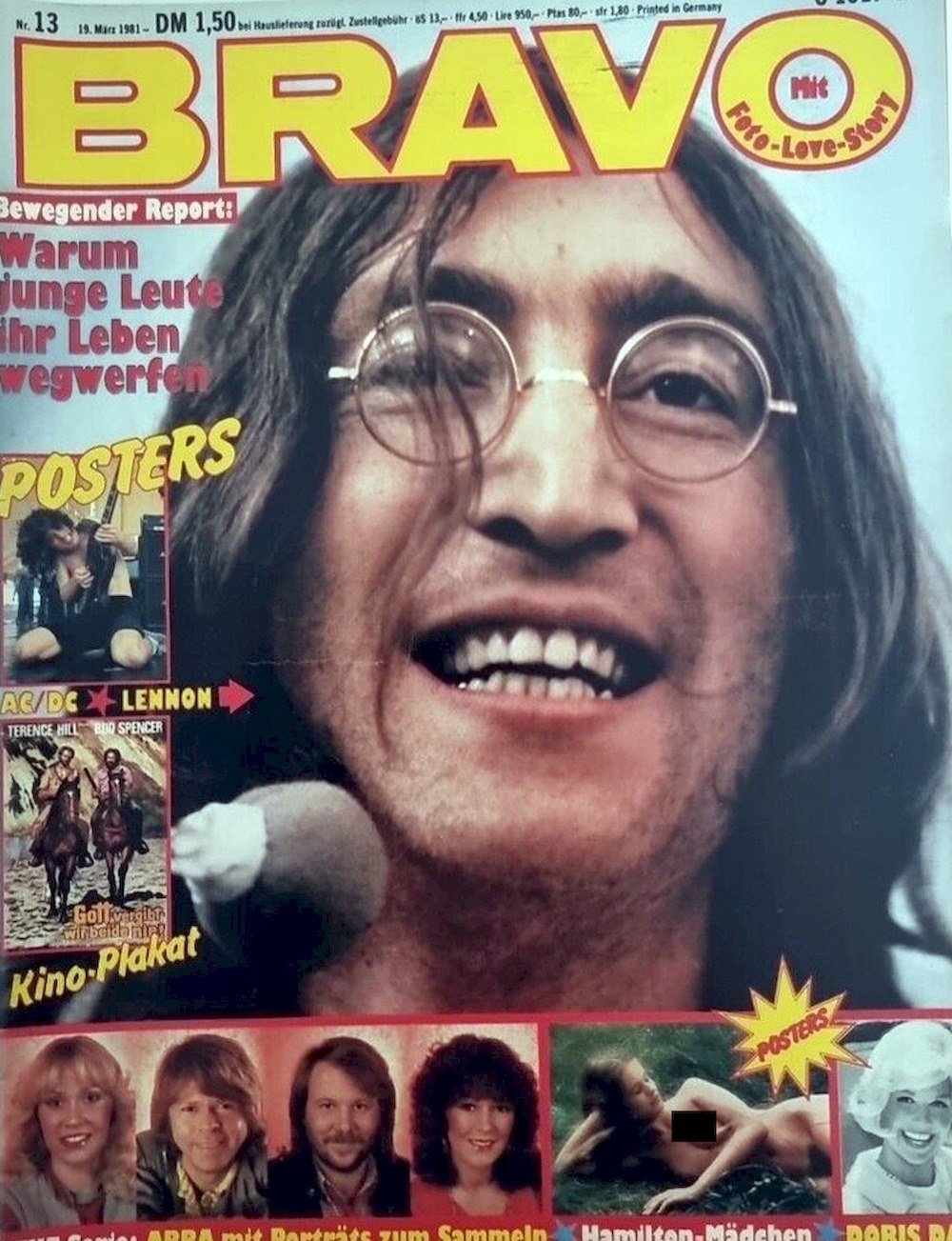 Bravo Magazin Deutschland 1981-13 John Lennon ABBA Georg Danzer Frank Duval