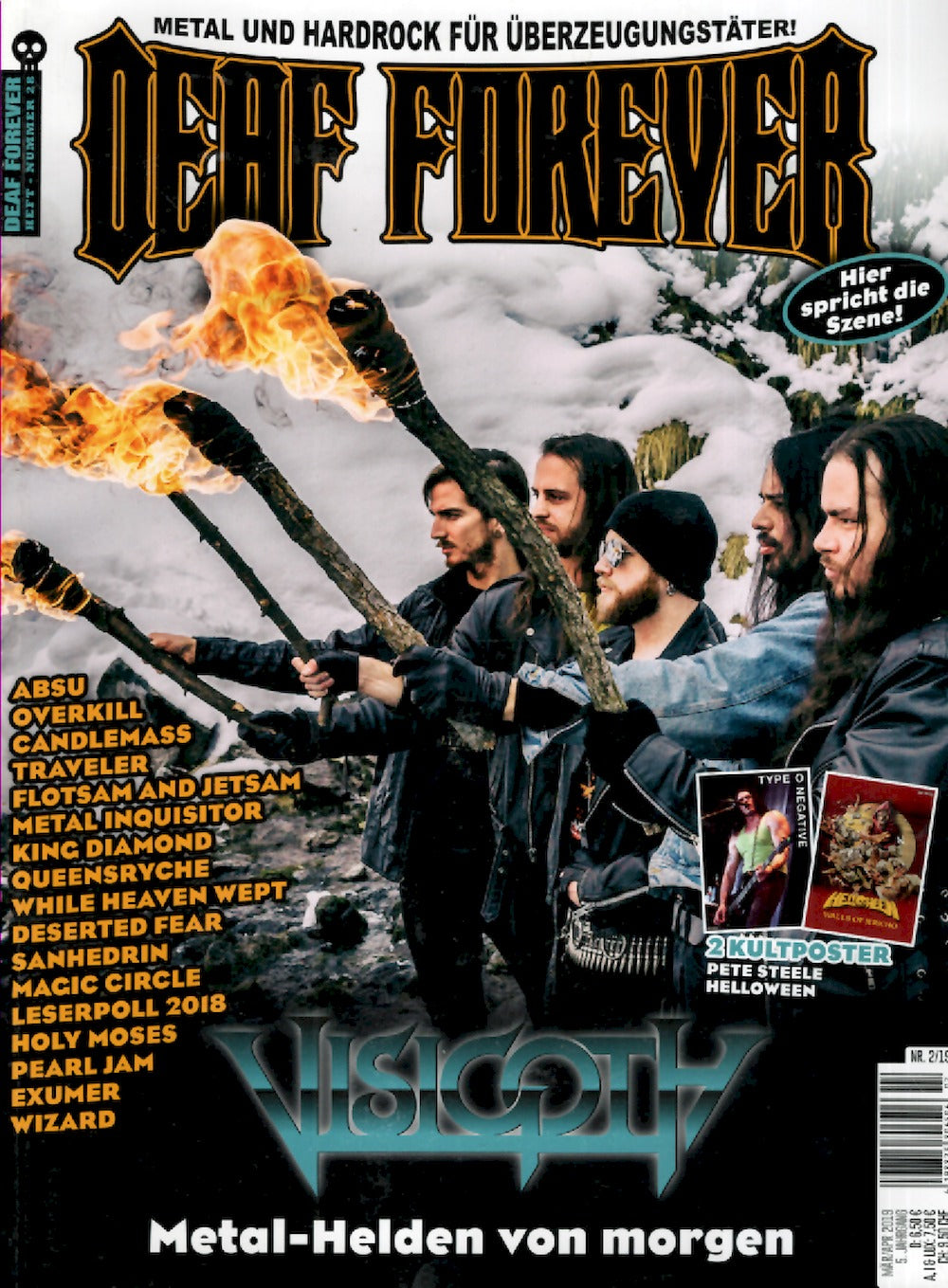 Deaf Forever Magazin Deutschland 2019-02 Visigoth Absu Overkill Candlemass Traveler