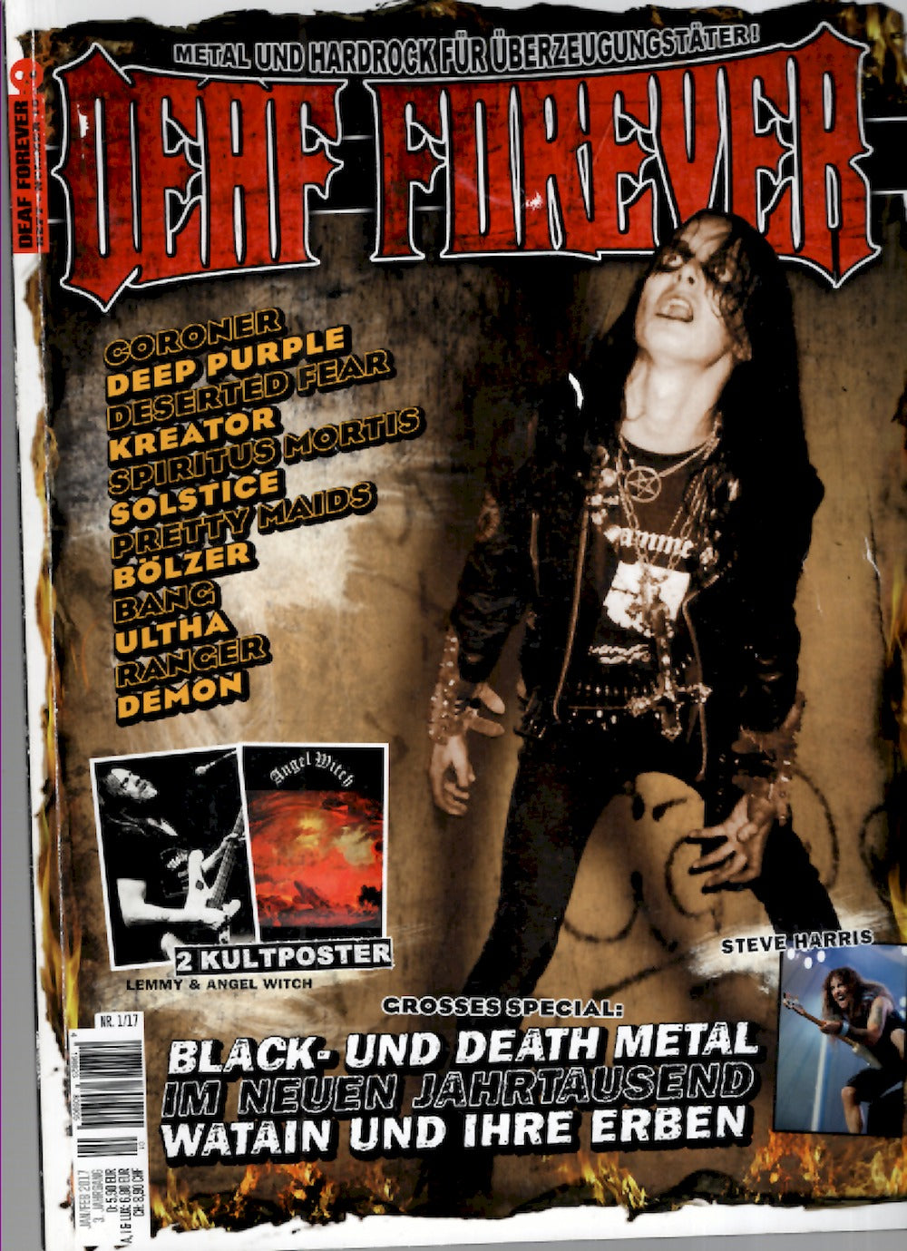 Deaf Forever Magazin Deutschland 2017 #15 Steve Harris Coroner Solstice Bang Deep Purple