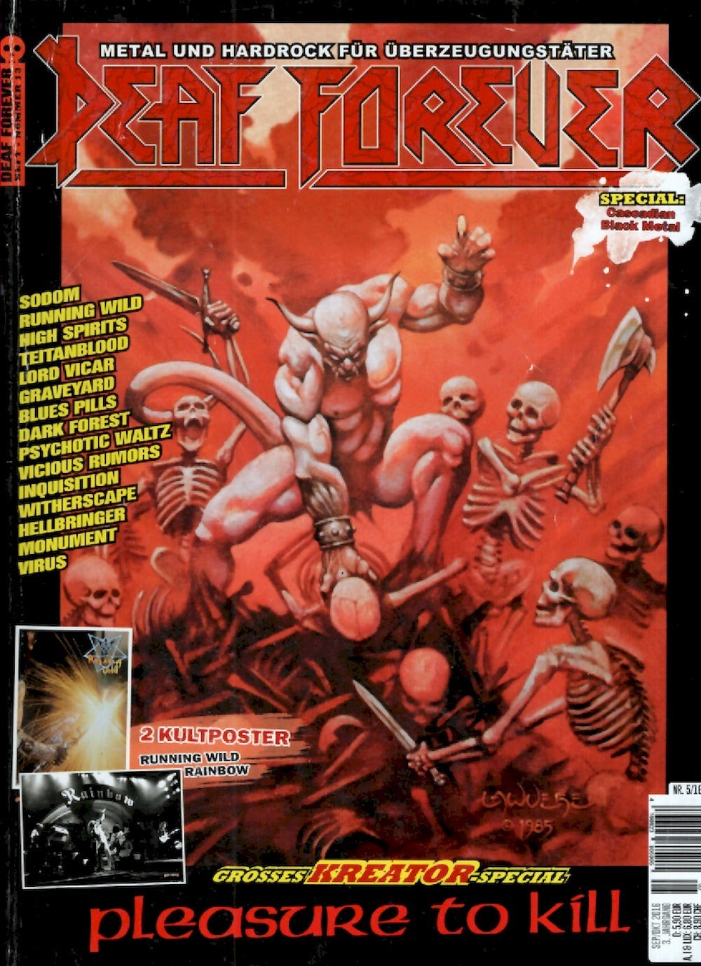 Deaf Forever Magazin Deutschland 2016-05 Sodom Kreator Teitanblood Psychotic Waltz #13