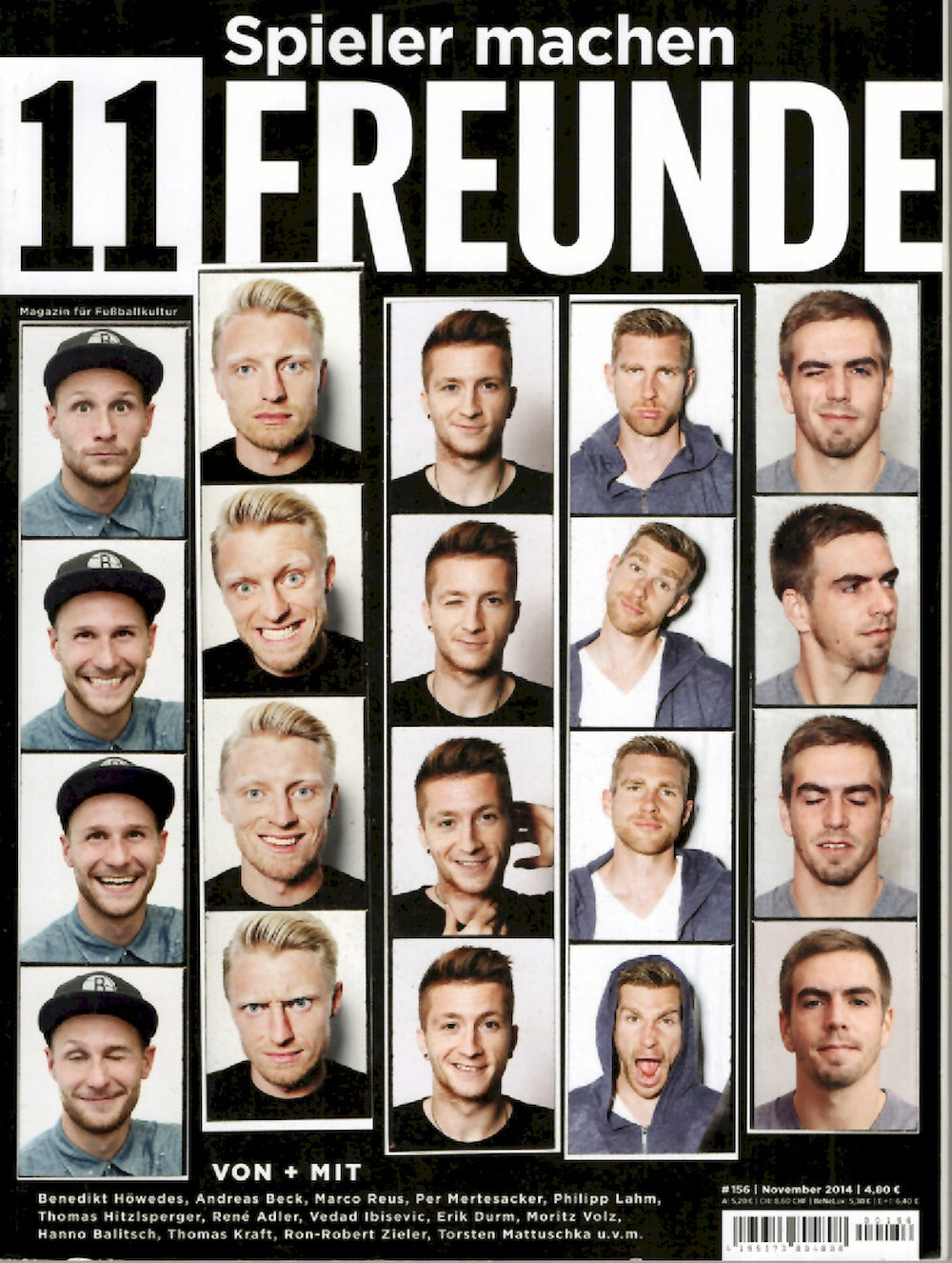 11 Freunde Magazin Deutschland 2014 #156 Höwede Beck Reus Mertesacker Lahm