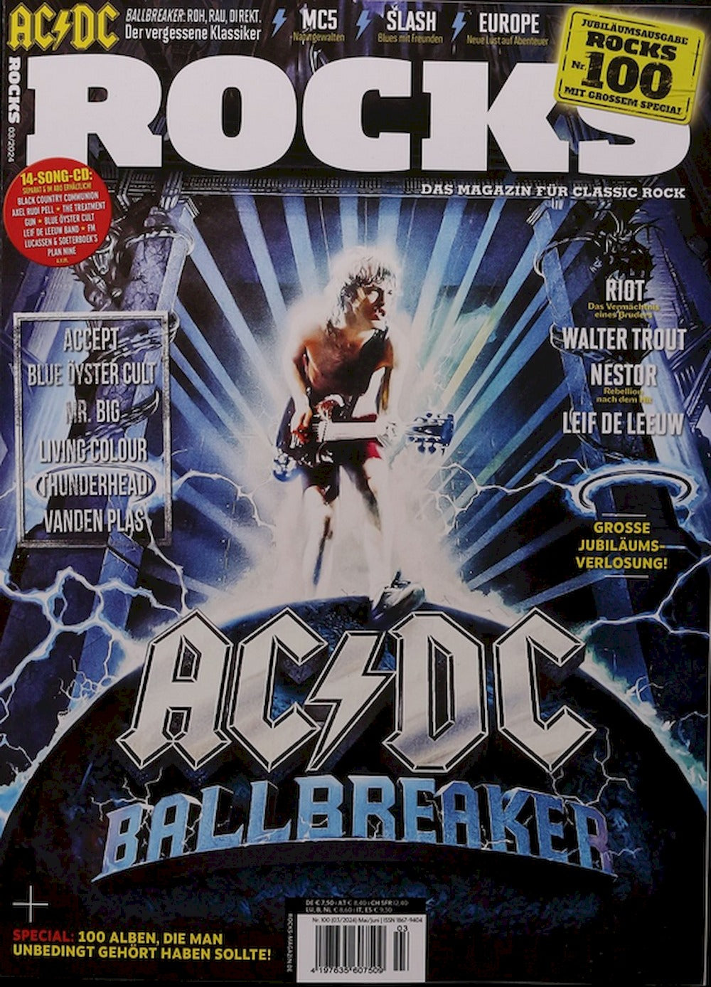 Rocks Magazin Deutschland 2024-03 AC/DC Riot Walter Trout Nestor Leif De Leeuw