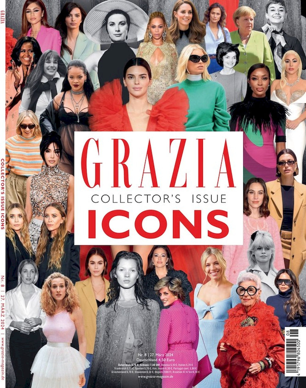 Grazia Magazin Deutschland 2024-08 Collectors Issue Kate Moss Iris Apfel