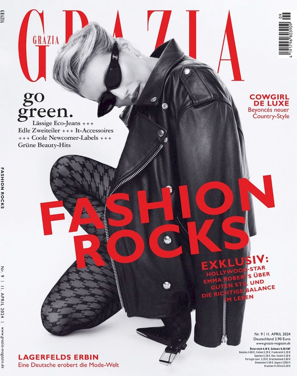 Grazia Magazin Deutschland 2024-09 Emma Roberts Beyonce Lagerfeld Beyoncé