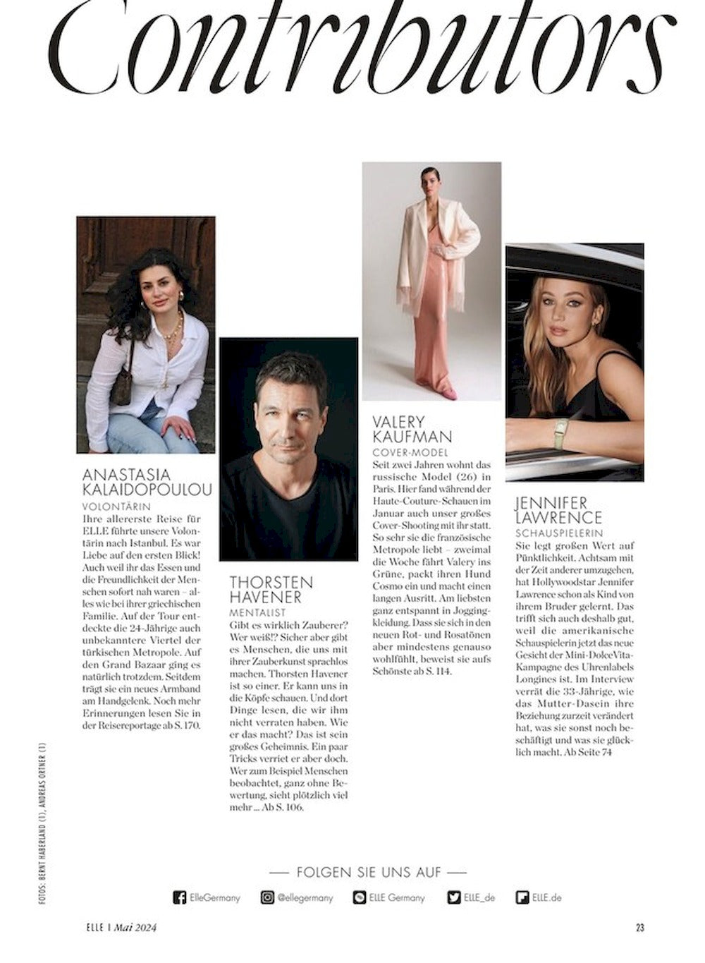Elle Magazin Deutschland 2024-05 Valery Kaufman