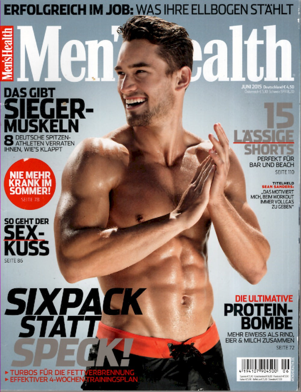 Mens Health Magazin Deutschland 2015-06 Sean Sanders