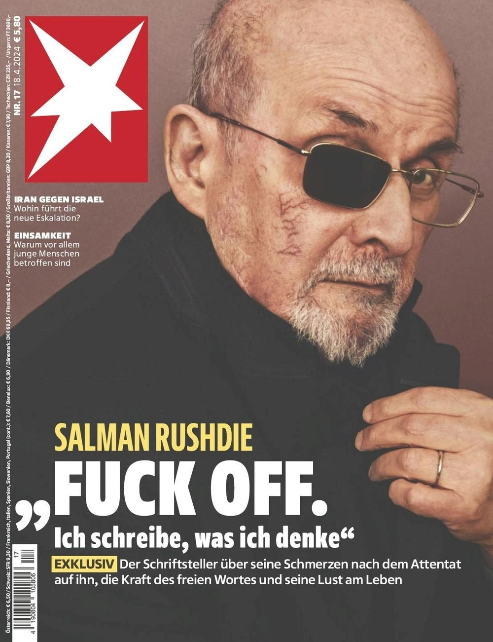 Stern Magazin Deutschland 2024-17 Salman Rushdie