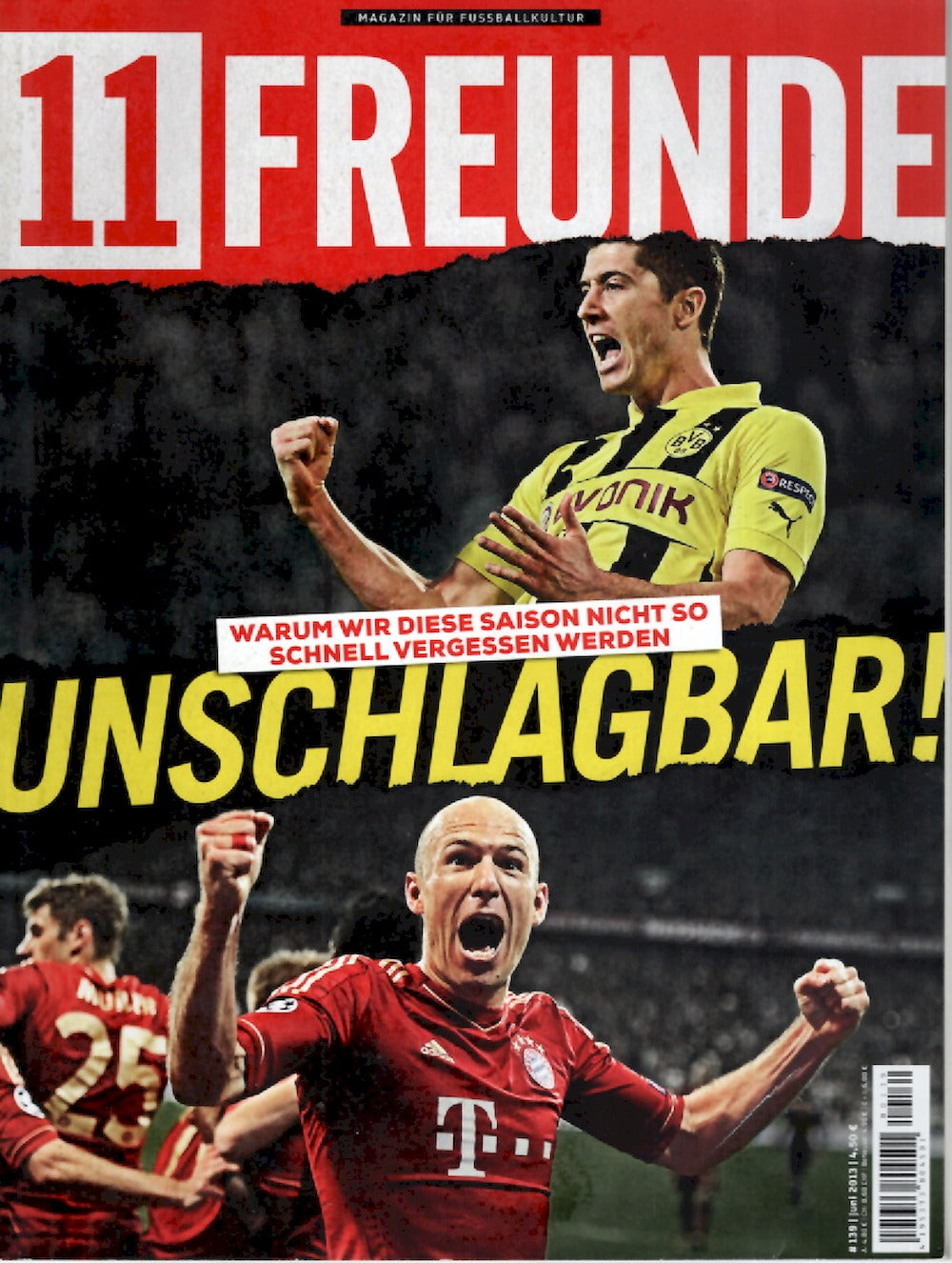 11 Freunde Magazin Deutschland 2013 #139 Robert Lewandowski Arjen Robben Ryan Giggs