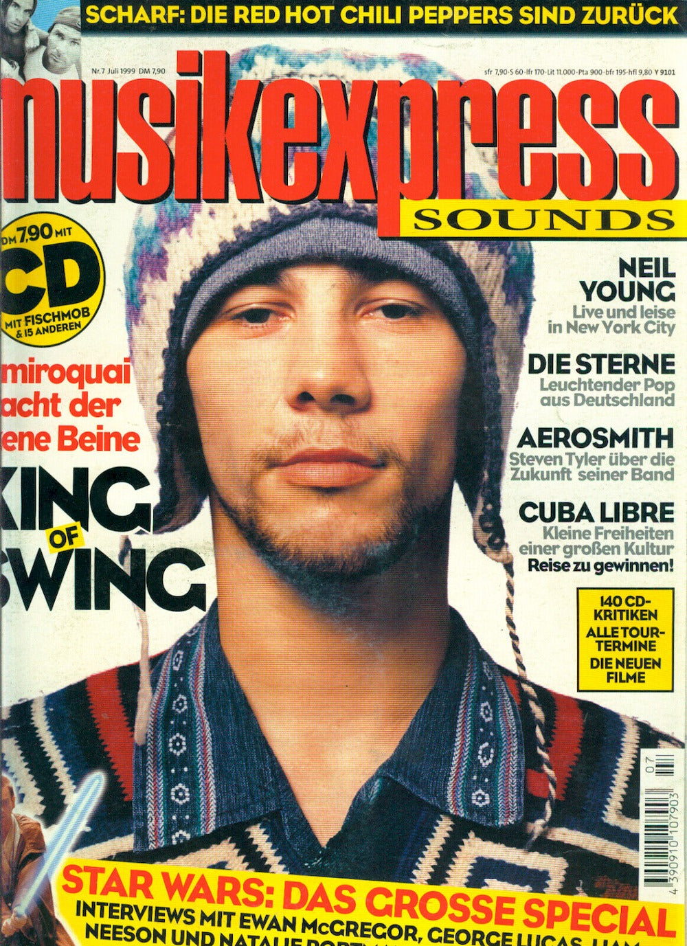 Musikexpress Magazin Deutschland 1999-07 Jamiroquai Neil Young Aerosmith