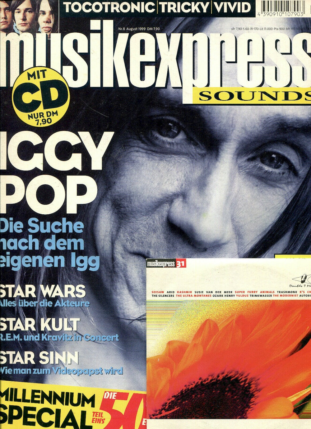 Musikexpress Magazin Deutschland 1999-08 Iggy Pop Tocotronic REM