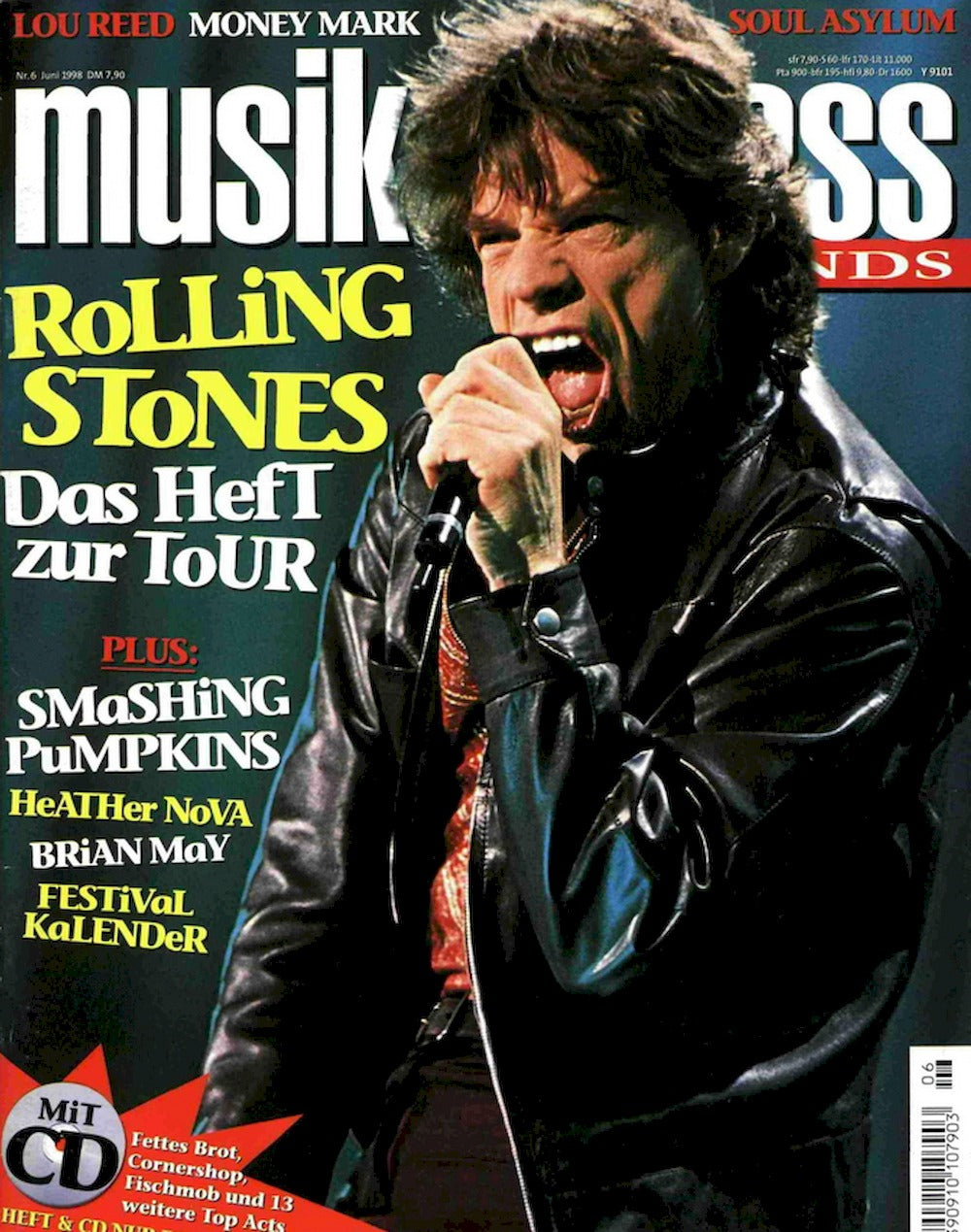 Musikexpress Magazin Deutschland 1998-06 Mick Jagger Heather Nova Smudo Smashing Pumpkins