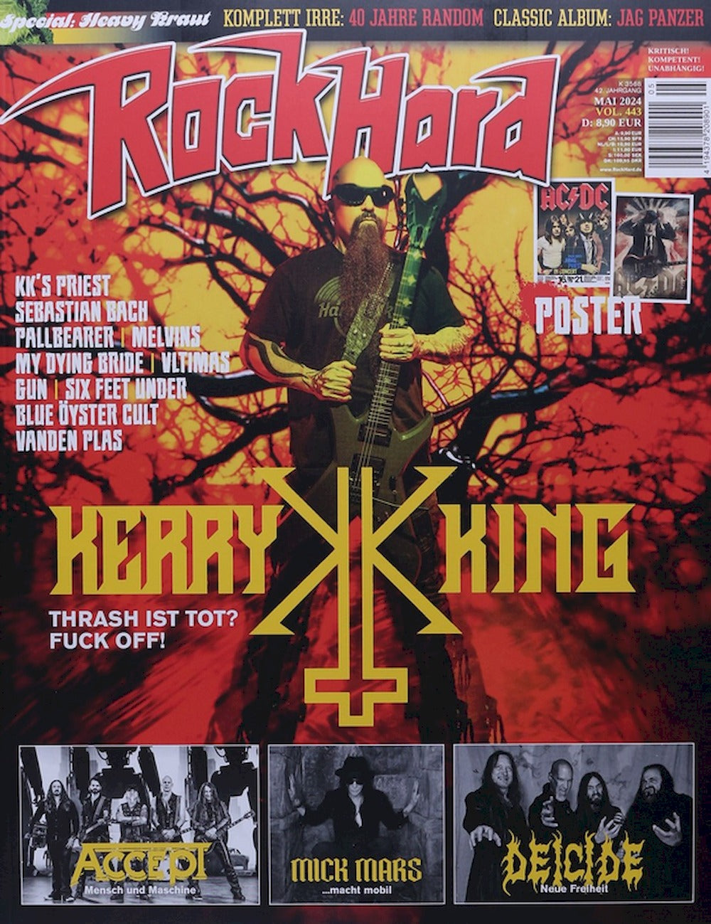 Rock Hard Magazin Deutschland 2024-05 Kerry King Mick Mars Accept KKs Priest Vanden Plas #443