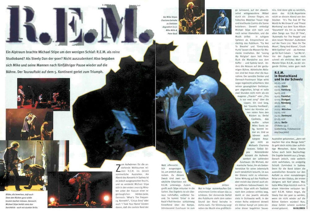 Musikexpress Magazin Deutschland 1995-03 Michael Stipe Niedecken Faith No More John Lee Hooker