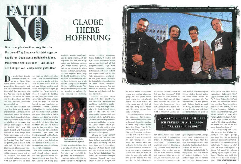 Musikexpress Magazin Deutschland 1995-03 Michael Stipe Niedecken Faith No More John Lee Hooker