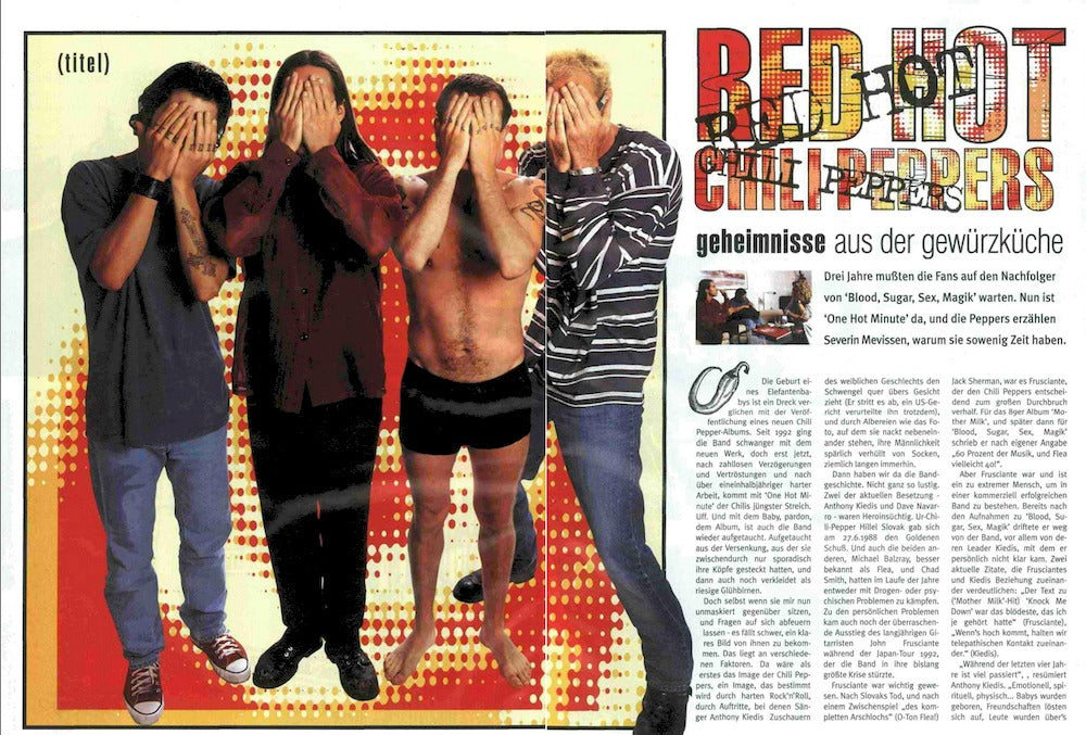 Musikexpress Magazin Deutschland 1995-09 Anthony Kiedis Lenny Kravitz Björk David Bowie