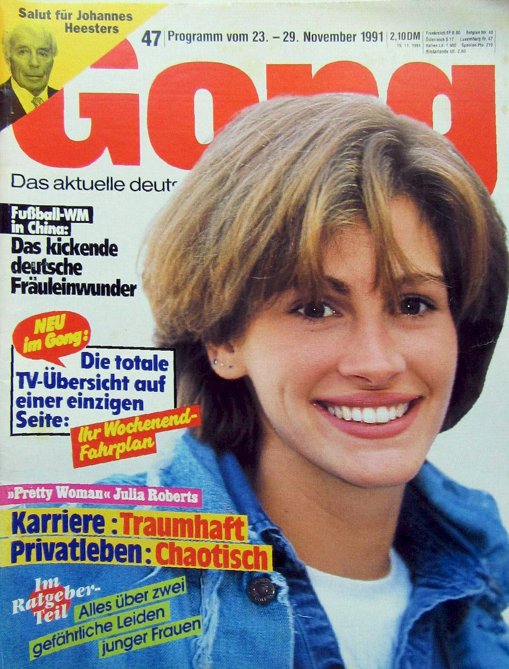 Gong Magazin Deutschland 1991-47 Julia Roberts