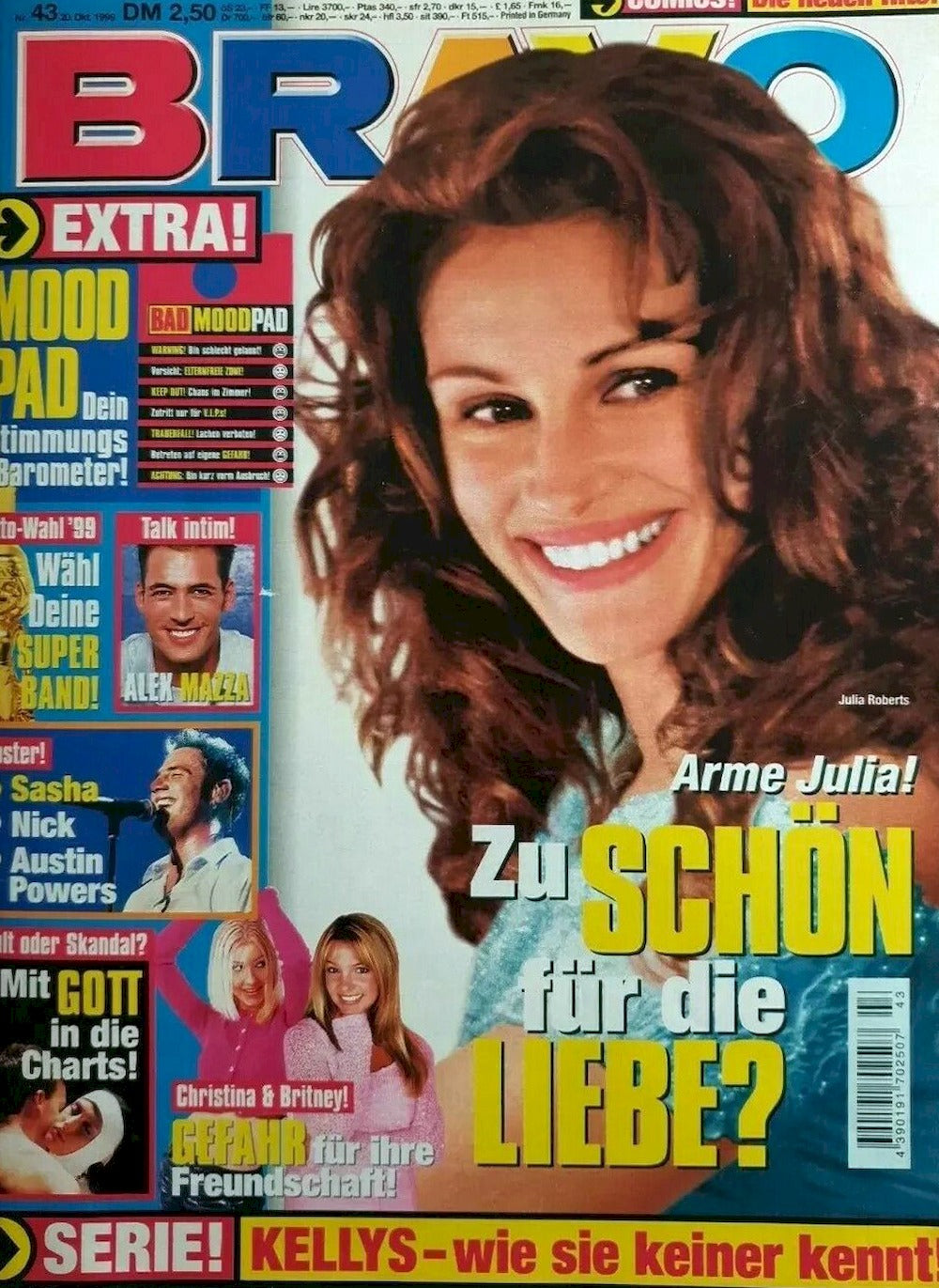 Bravo Magazin Deutschland 1999-43 Julia Roberts Paddy Kelly Jennifer Lopez