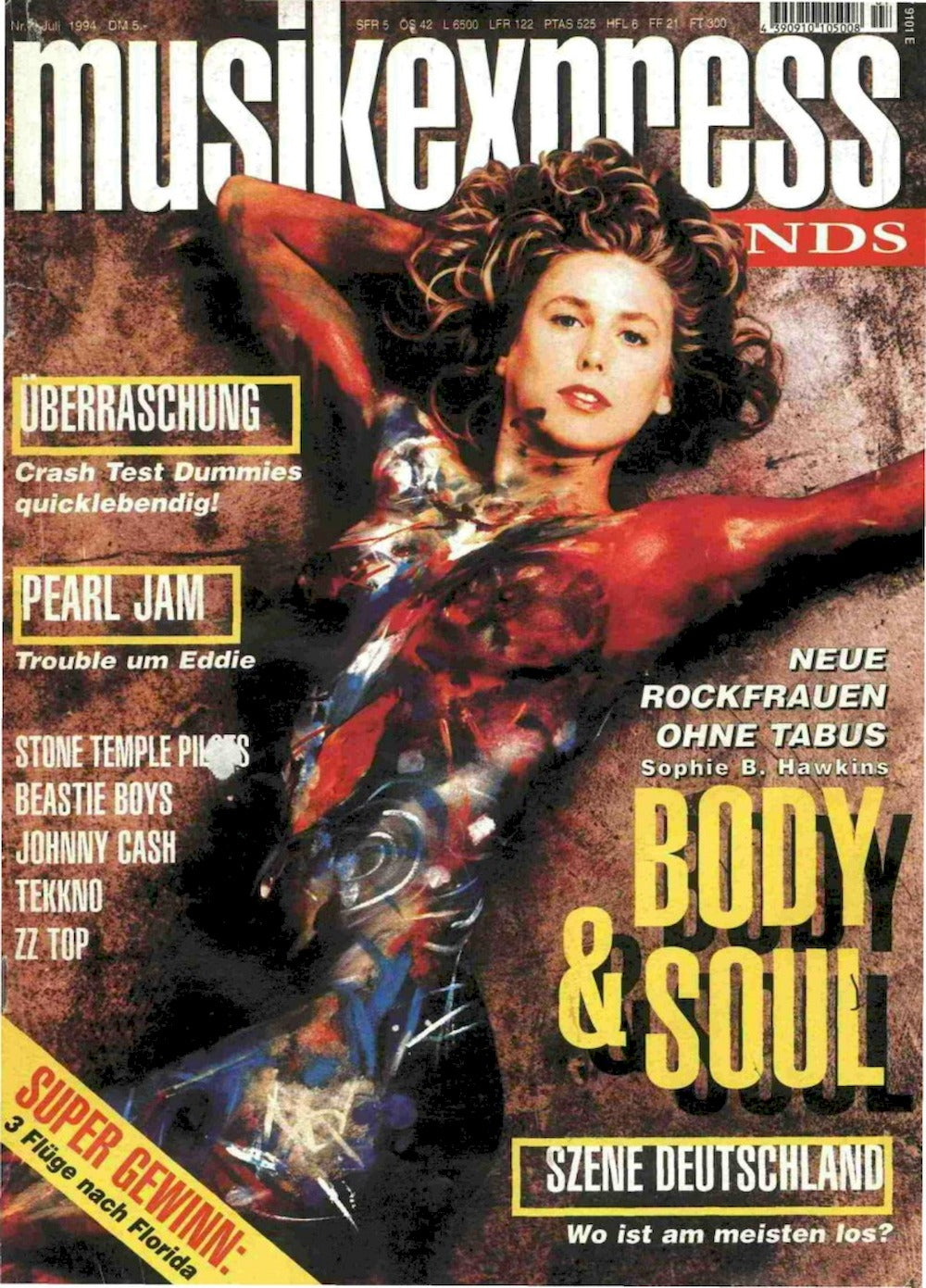 Musikexpress Magazin Deutschland 1994-07 Sophie Hawkins Crash Test Dummies Pearl Jam