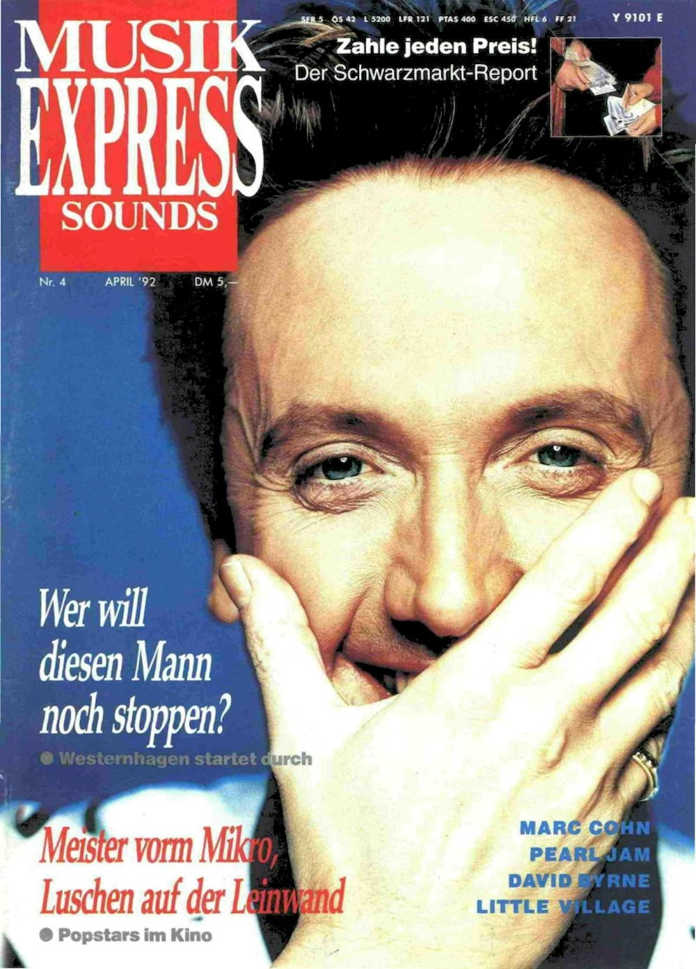 Musikexpress Magazin Deutschland 1992-04 Marius Müller-Westernhagen Marc Cohn Pearl Jam