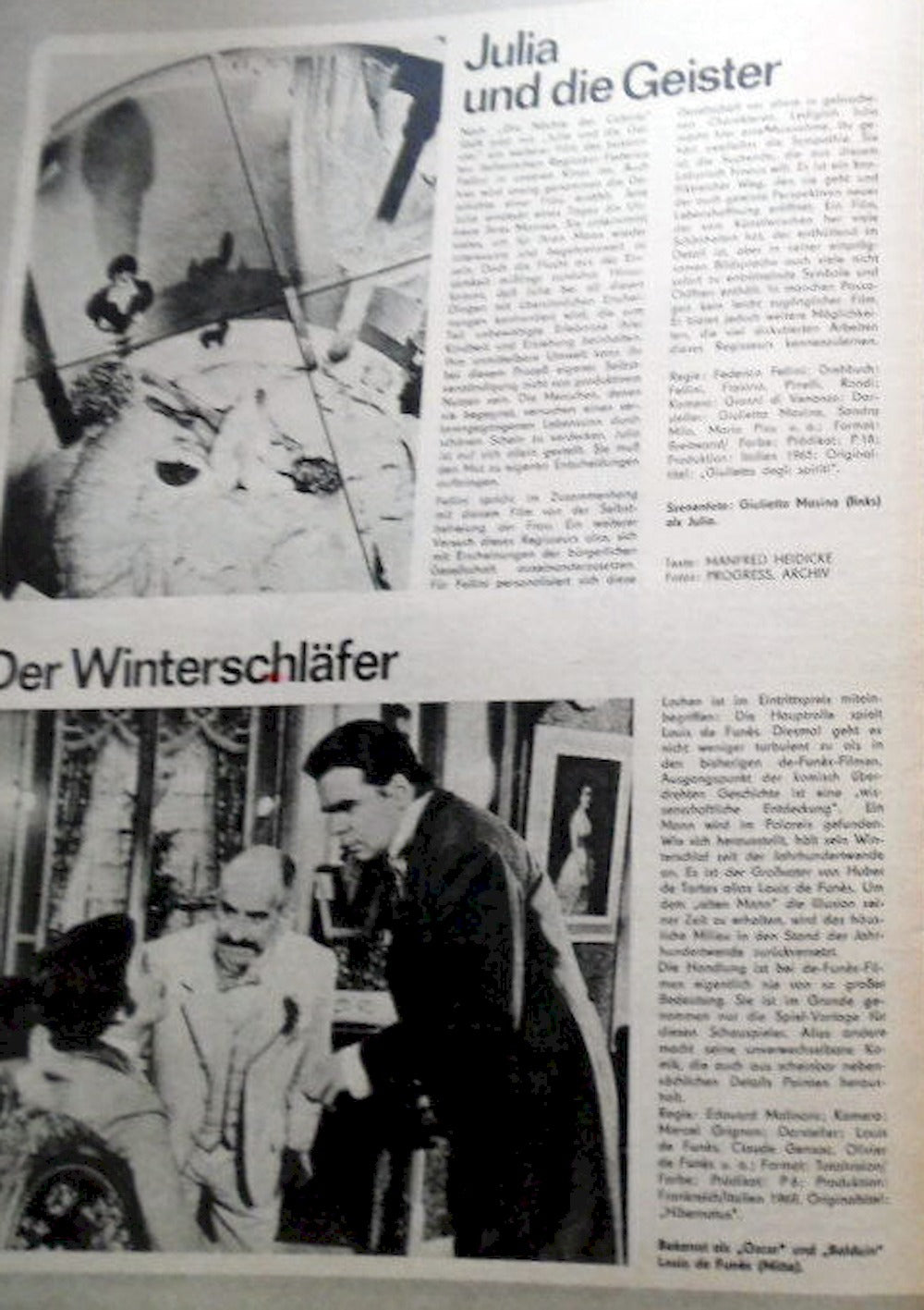 Filmspiegel Magazin Deutschland 1971-07 Klaus-Dieter Henkler Fernandel Louis De Funes Jane Fonda