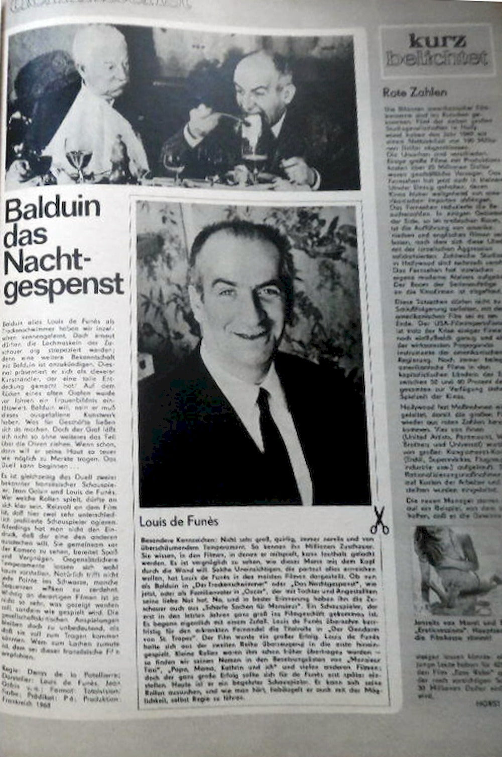 Filmspiegel Magazin Deutschland 1970-22 Jewgeni Scharikow Ursula Werner Louis De Funes