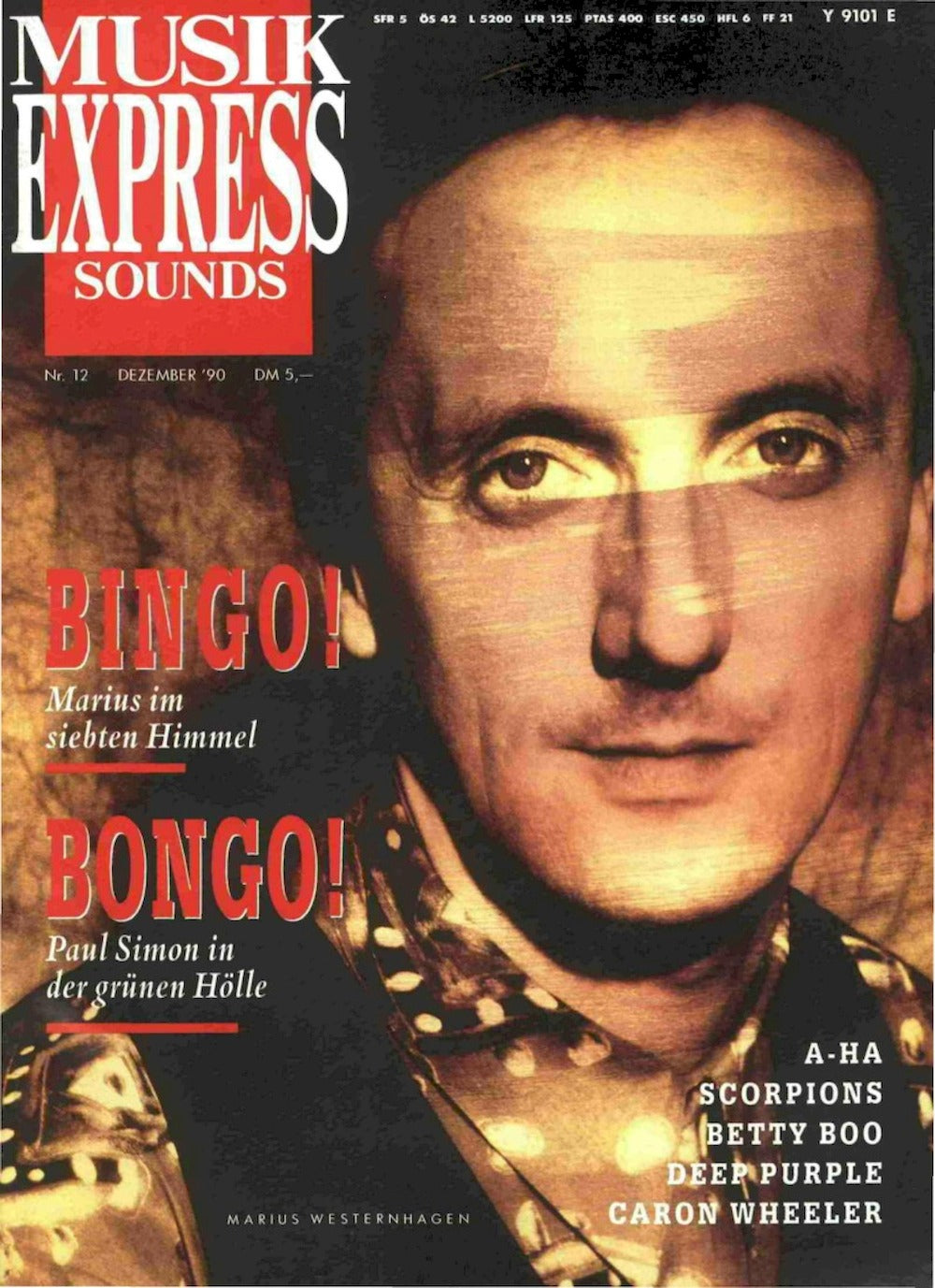 Musikexpress Magazin Deutschland 1990-12 Westernhagen Paul Simon A-ha Scorpions Betty Boo