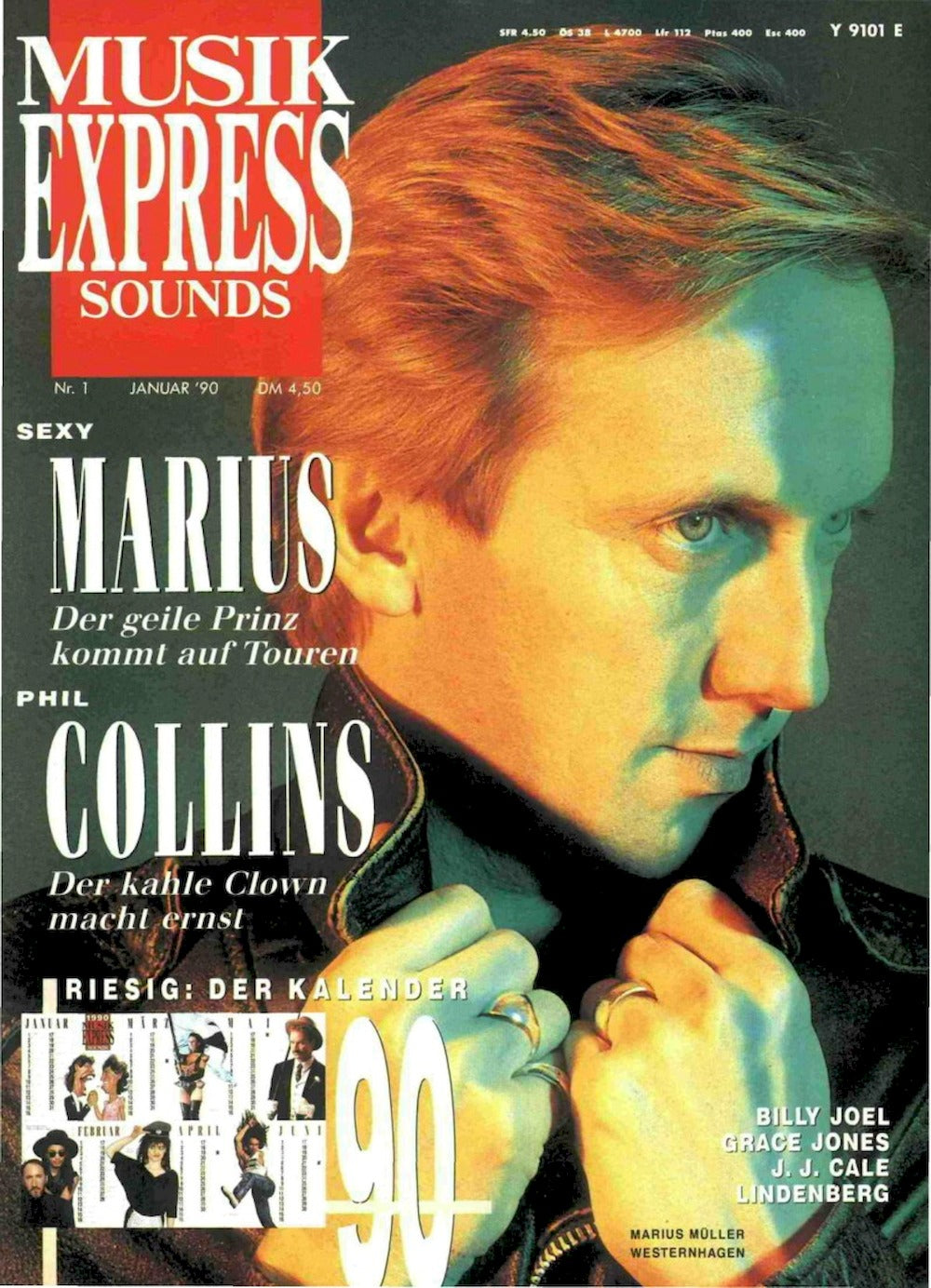 Musikexpress Magazin Deutschland 1990-01 Westernhagen Phil Collins Billy Joel Grace Jones
