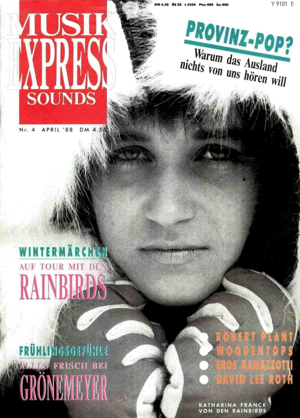 Musikexpress Magazin Deutschland 1988-04 Rainbirds Grönemeyer Robert Plant Woodentops