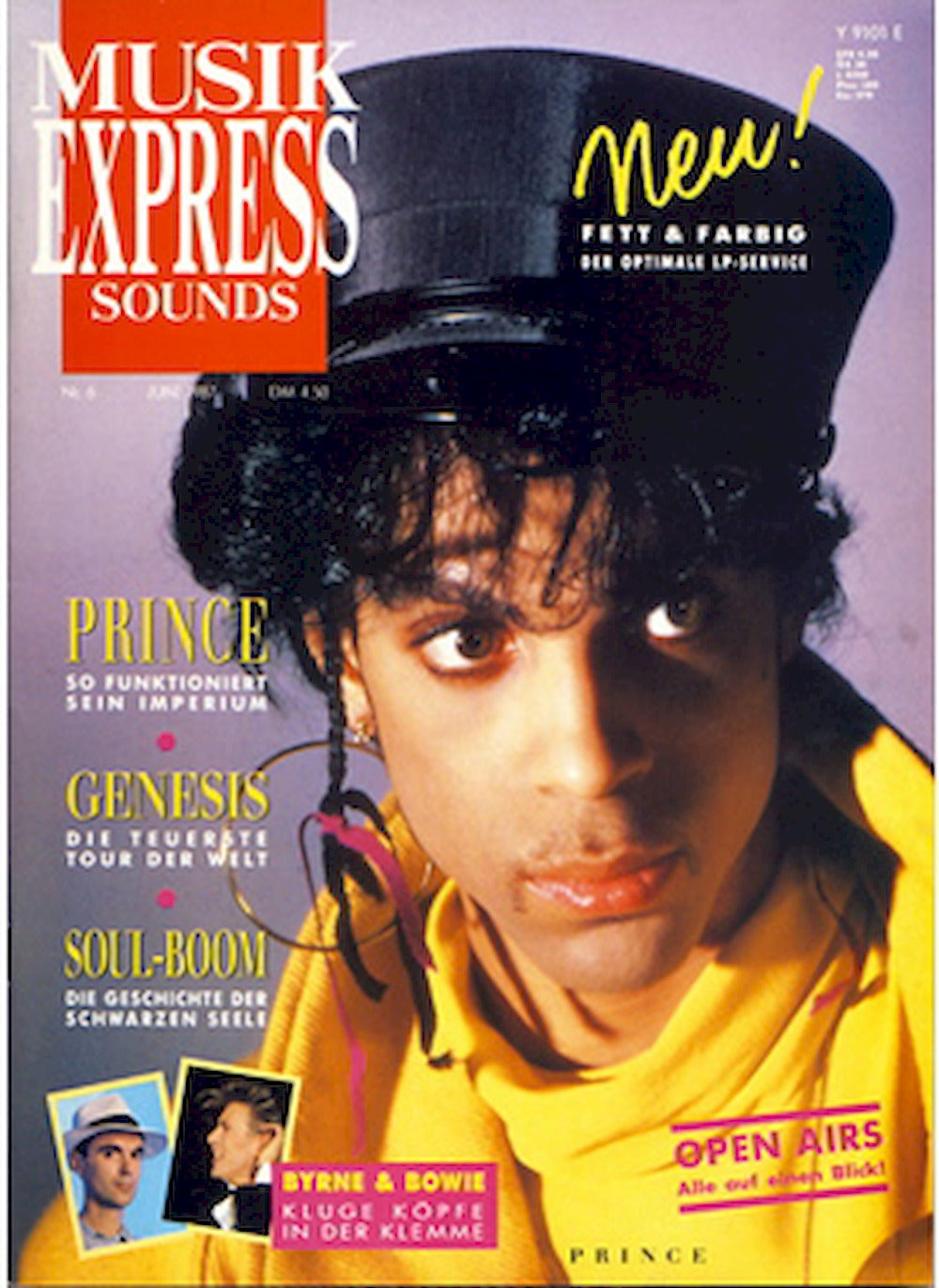 Musikexpress Magazin Deutschland 1987-06 Prince Genesis David Byrne Bowie