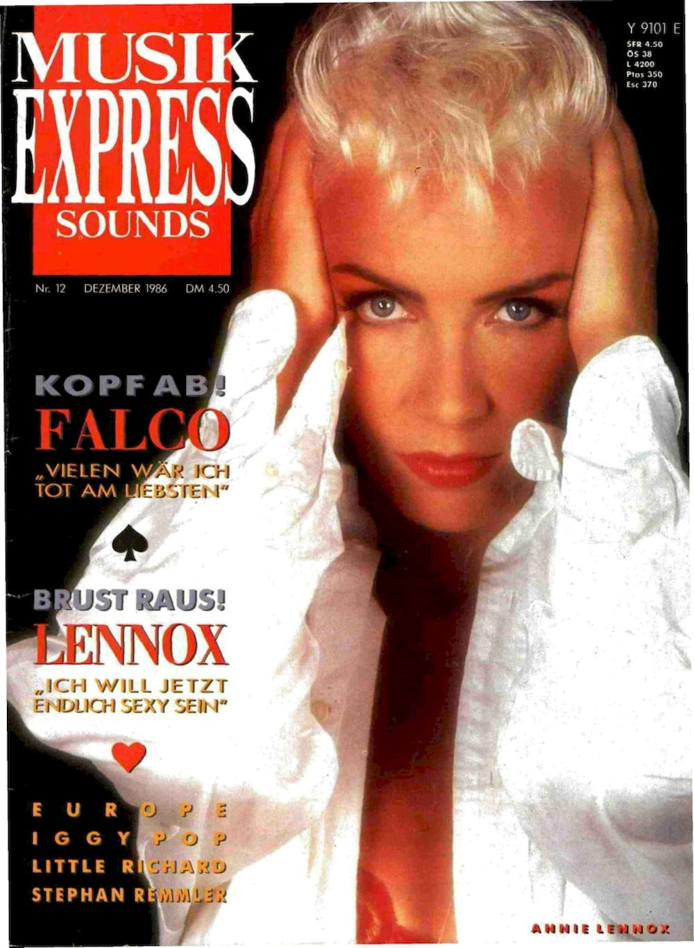 Musikexpress Magazin Deutschland 1986-12 Annie Lennox Falco Iggy Pop
