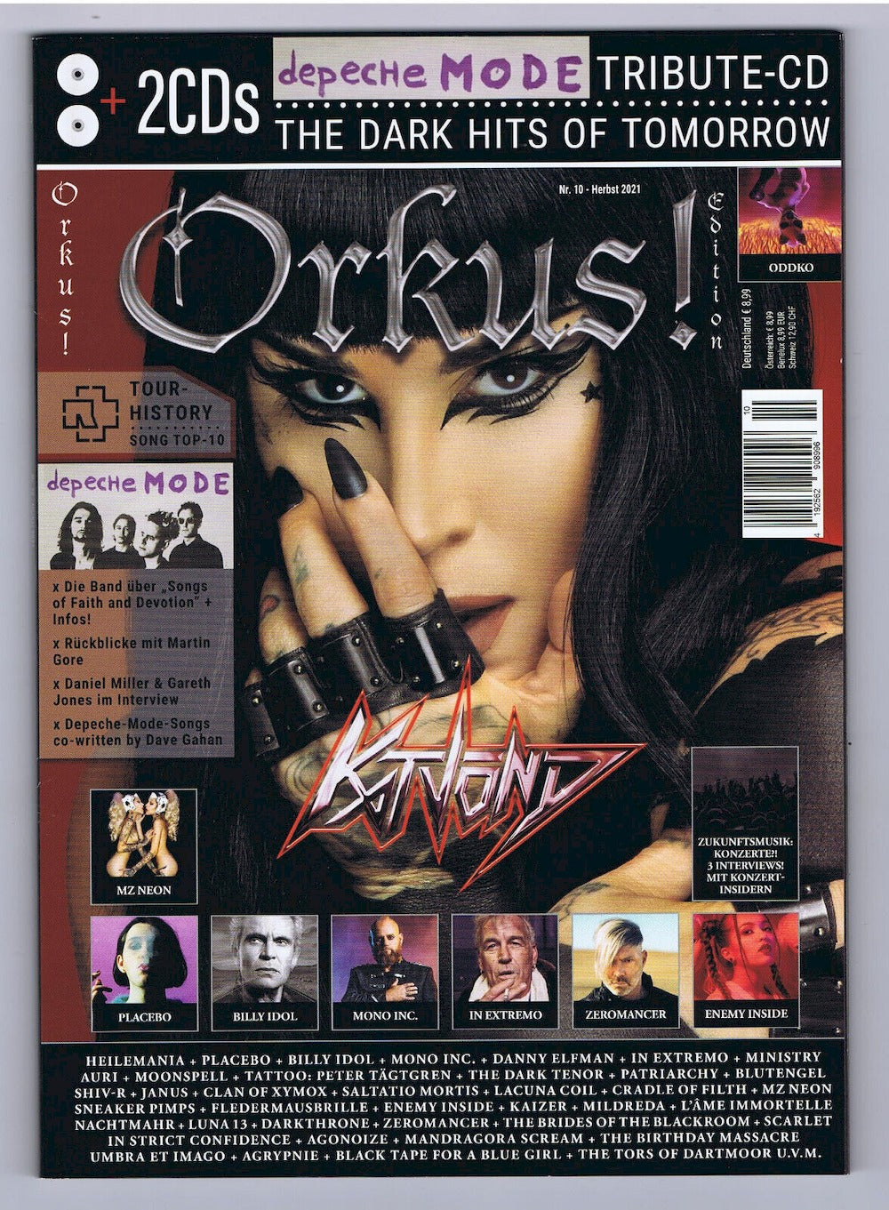 Orkus Magazin Deutschland 2021-10 Depeche Mode Kat Von D Rammstein Billy Idol