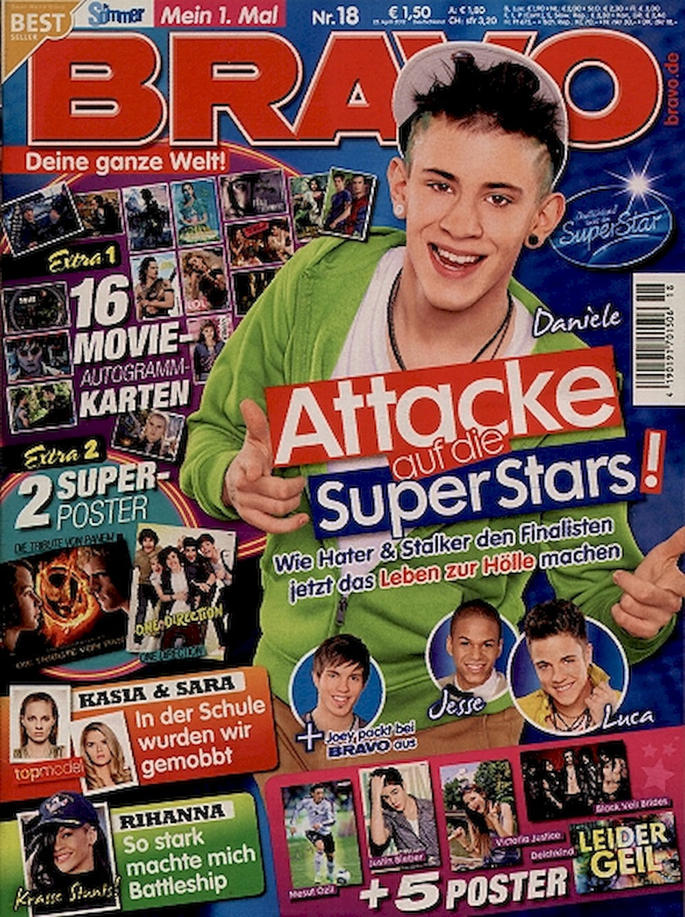 Bravo Magazin Deutschland 2012-18 Daniele Negroni DSDS