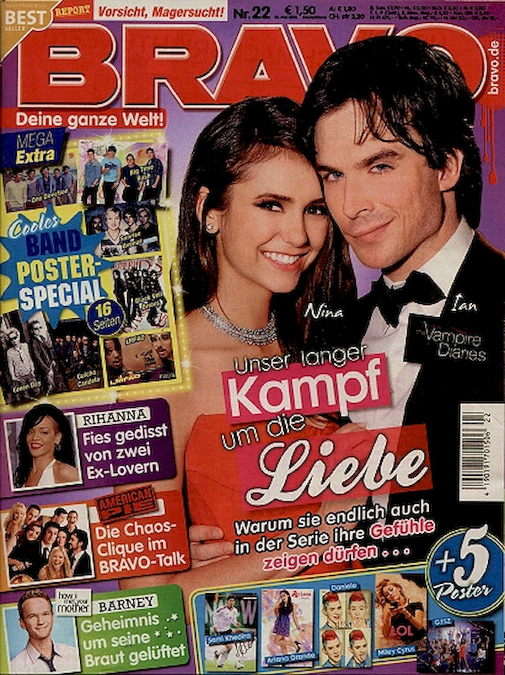 Bravo Magazin Deutschland 2012-22 Ian Somerhalder Nina Dobrev